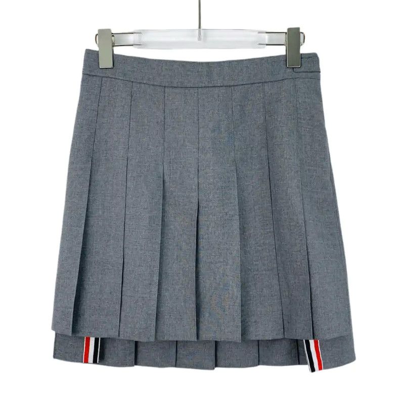 Thom Browne Thom Browne Gray Wool Women's Skirt 0089 Size 27" / US 4 / IT 40 - 1 Thumbnail