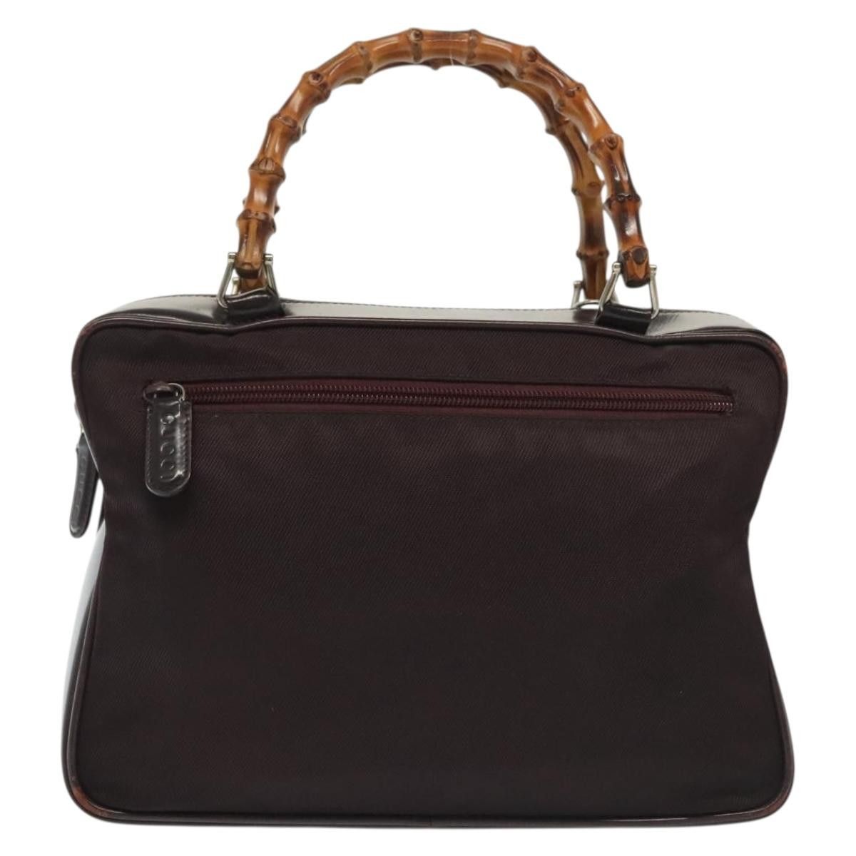 Gucci GUCCI Bamboo Hand Bag Nylon Black Silver 000 000 Size ONE SIZE - 2 Thumbnail