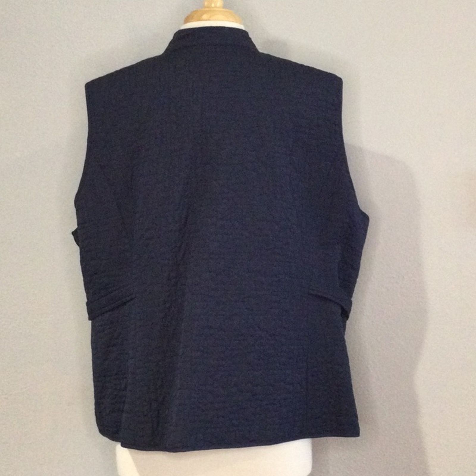 Other Dressbarn Navy Quilted Lined Full Zip Pockets Vest 22/24 Size XXL / US 16-18 / IT 52-54 - 7 Thumbnail
