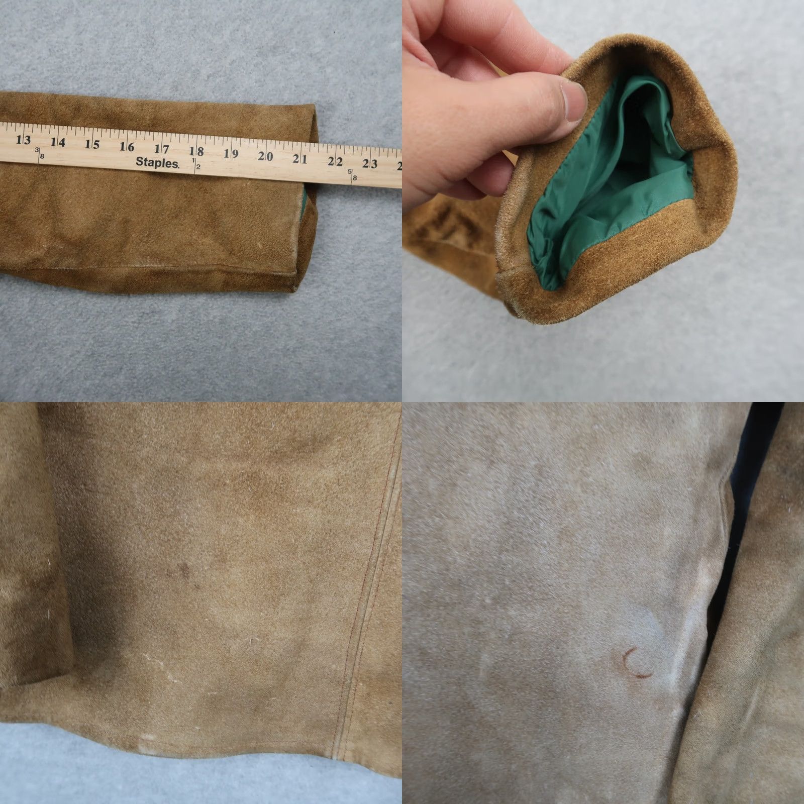 Vintage Vintage Brown Leather Shirt Jacket S Small Lace Front Suede Rockabilly 70s Pullover Sherpa Lined Mens Size US S / EU 44-46 / 1 - 9 Thumbnail