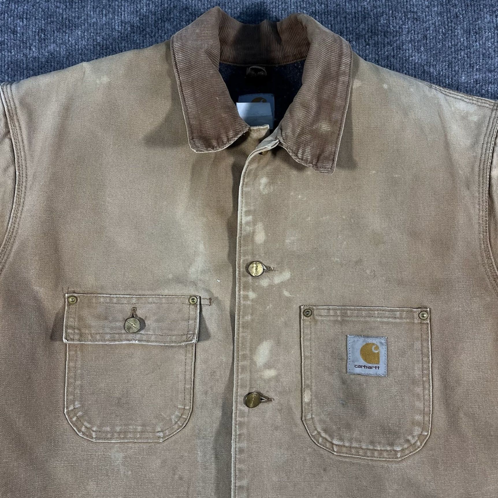 Carhartt VINTAGE Carhartt Blanket Button Up Chore Barn Workwear Jacket CO1 BRN 44 Large Size US M / EU 48-50 / 2 - 2 Thumbnail