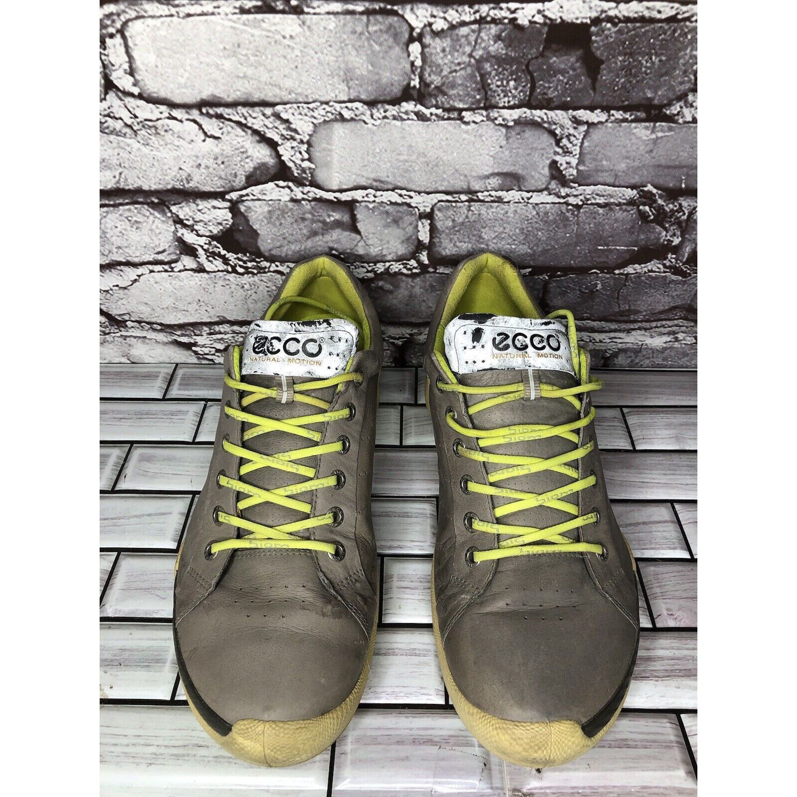 Ecco Ecco Biom Hybrid Gray Yak Leather Green Golf Shoes Spikeless Size US 10 / EU 43 - 8 Thumbnail