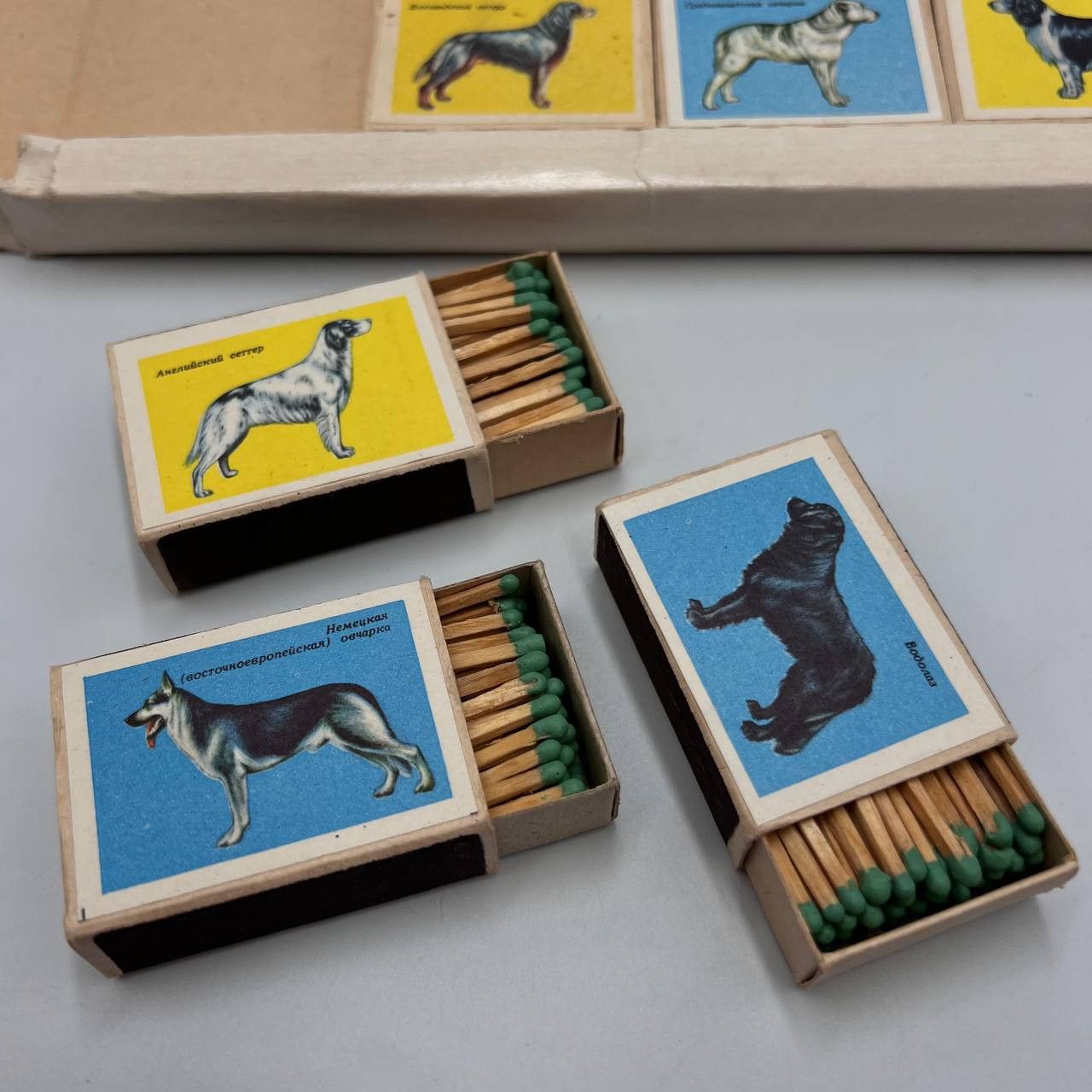 Vintage 1980s Vintage Matchbox Set Matches Dog Breeds Soviet Era Size ONE SIZE - 9 Thumbnail