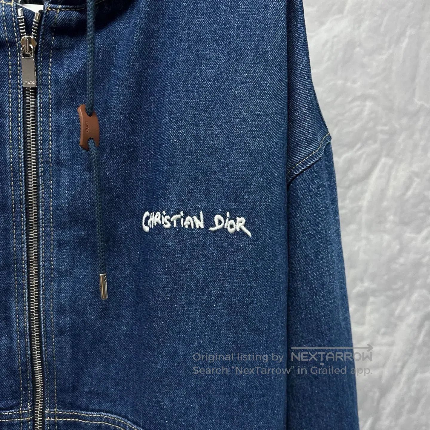Dior Dior Letter Embroidery Hooded Denim Jacket. Size US L / EU 52-54 / 3 - 3 Thumbnail