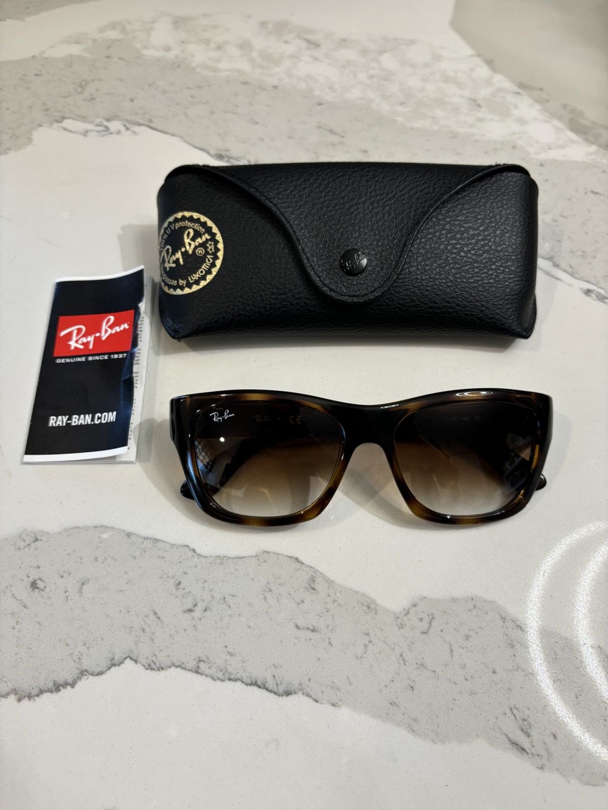 Ray Ban RB4194 Sunglasses Polished Light Havana