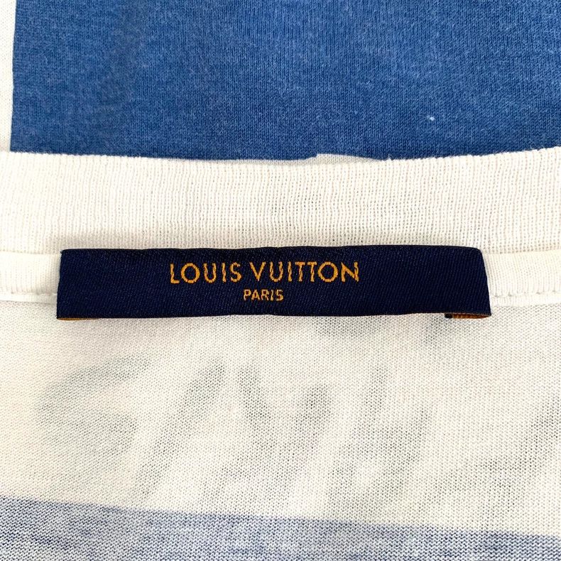 Louis Vuitton Louis Vuitton White logo monogrammed cotton crewneck short Size US XXL / EU 58 / 5 - 5 Thumbnail