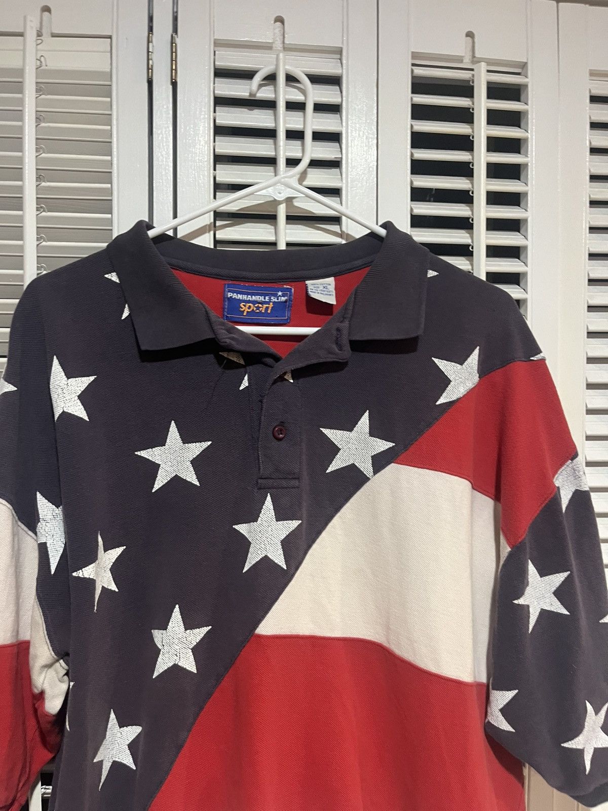 Vintage Y2K Faded American Flag Patriotic Polo Shirt / XL Size US XL / EU 56 / 4 - 3 Thumbnail