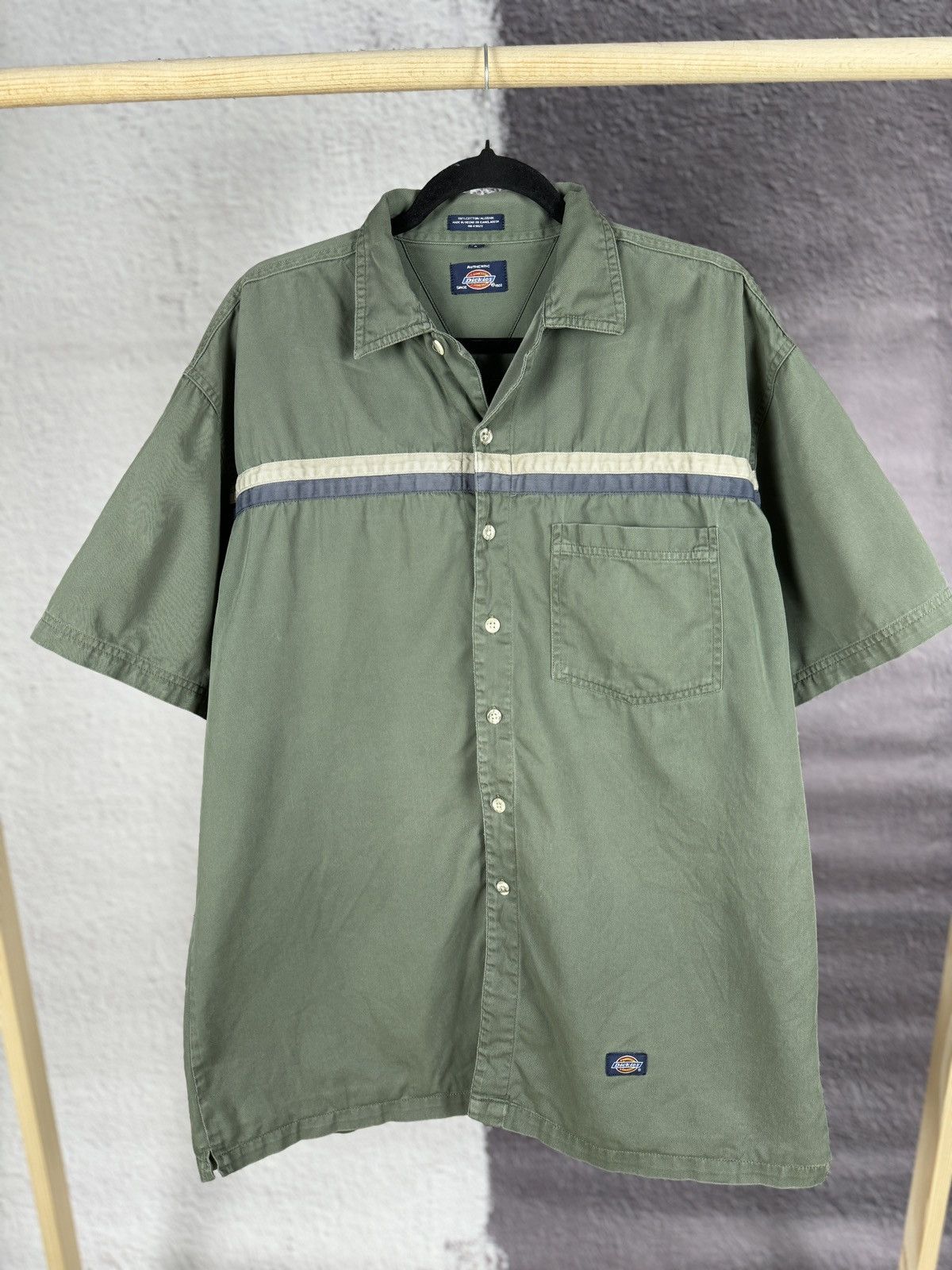 Dickies × Vintage Dickies vintage rare logo workwear short sleeve shirt chore Size US L / EU 52-54 / 3 - 2 Thumbnail
