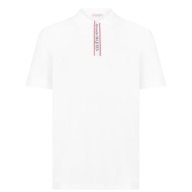 image of Alexander Mcqueen O1G2R1Mq0324 Polo Shirt In White, Men's (Size Large)