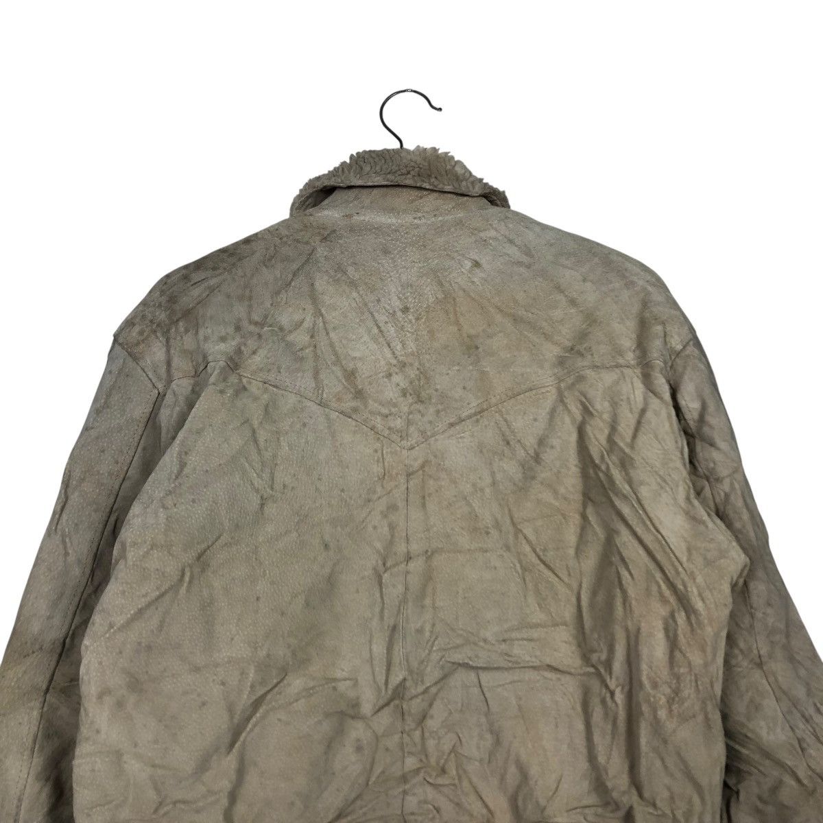 Japanese Brand 🔥VINTAGE GENUINE LEATHER JACKET RAW BLANKET ISSEY MIYAKE Size US M / EU 48-50 / 2 - 11 Thumbnail