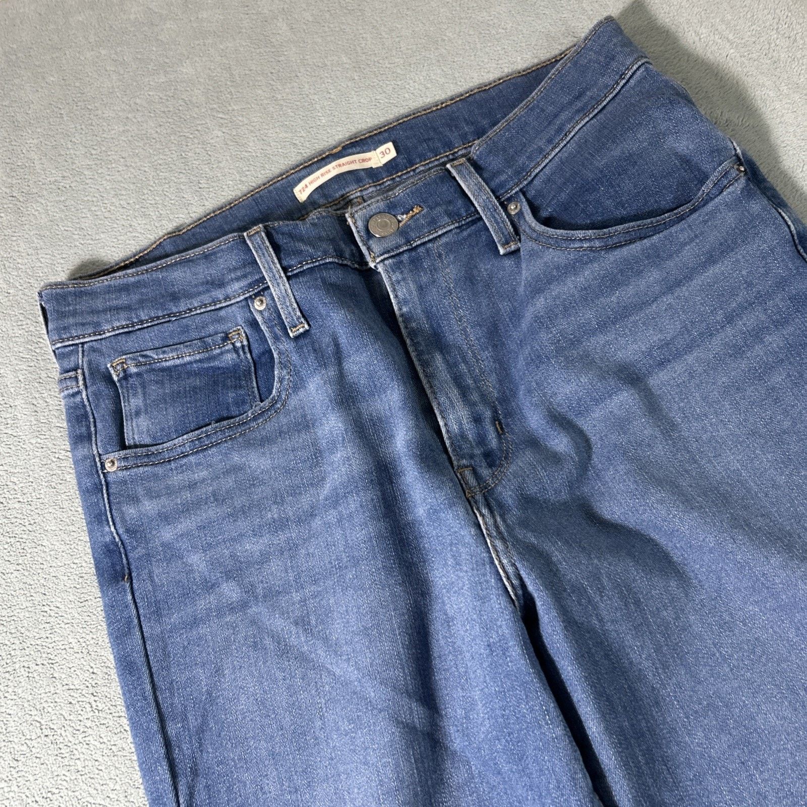 Levi's Levis 724 Straight Crop Jeans Women 30x25 High Rise Hamilton Size 30" / US 8 / IT 44 - 9 Thumbnail