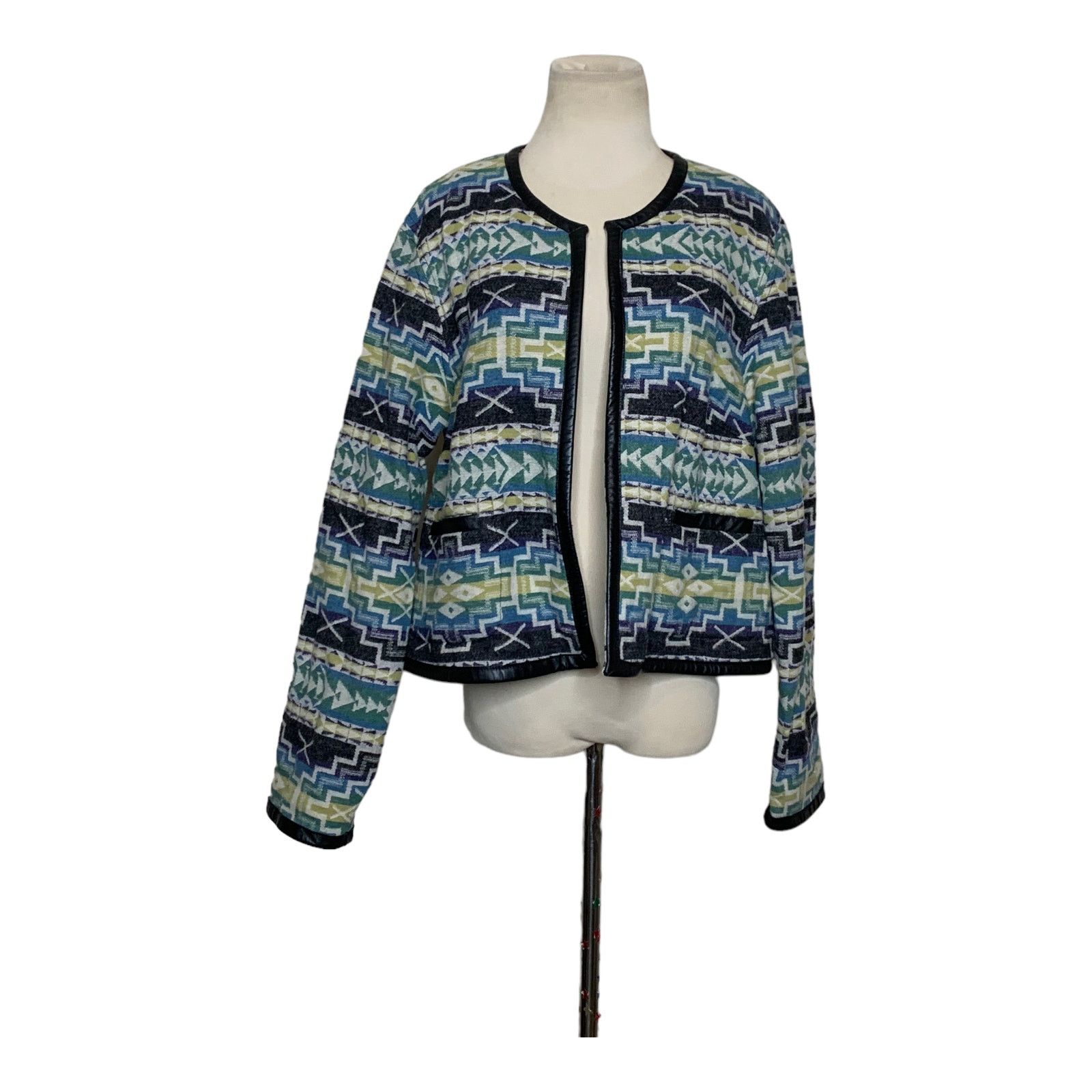 Pendleton Pendleton Blue Green Southwest Wool Cropped Shrug Jacket XL Size XL / US 12-14 / IT 48-50 - 10 Thumbnail