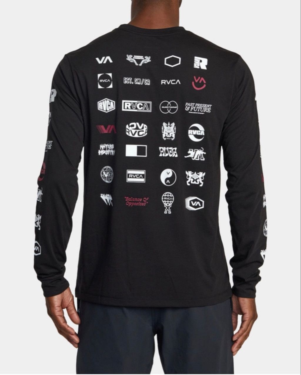 RVCA Men's RVCA Long Sleeve Tee M Black White Graphic Size US M / EU 48-50 / 2 - 3 Thumbnail
