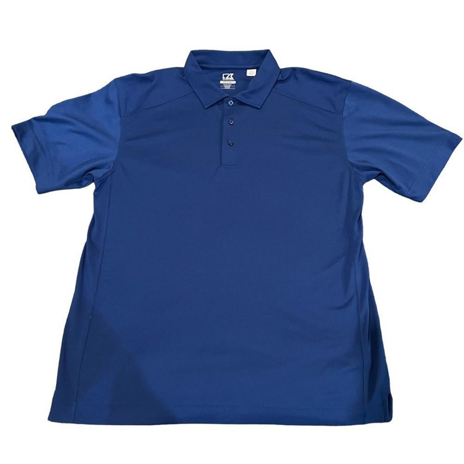 Cutter & Buck Cutter & Buck Men's Polo Shirt Size Large Blue Solid Size US L / EU 52-54 / 3 - 2 Thumbnail