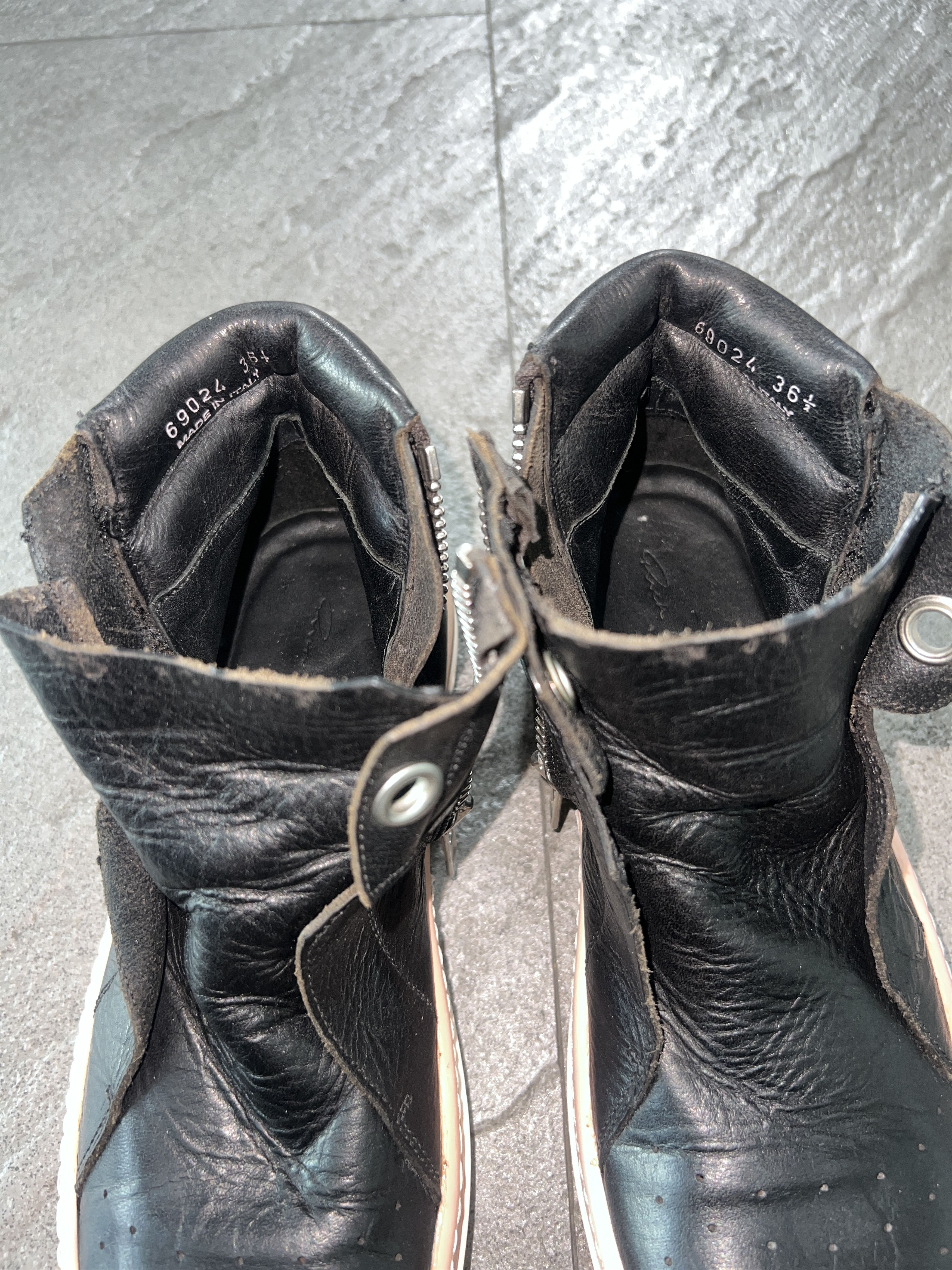 Rick Owens Rick Owens Leather Side Zip Sneakers Black EU36.5 Size US 5.5 / IT 35.5 - 10 Thumbnail