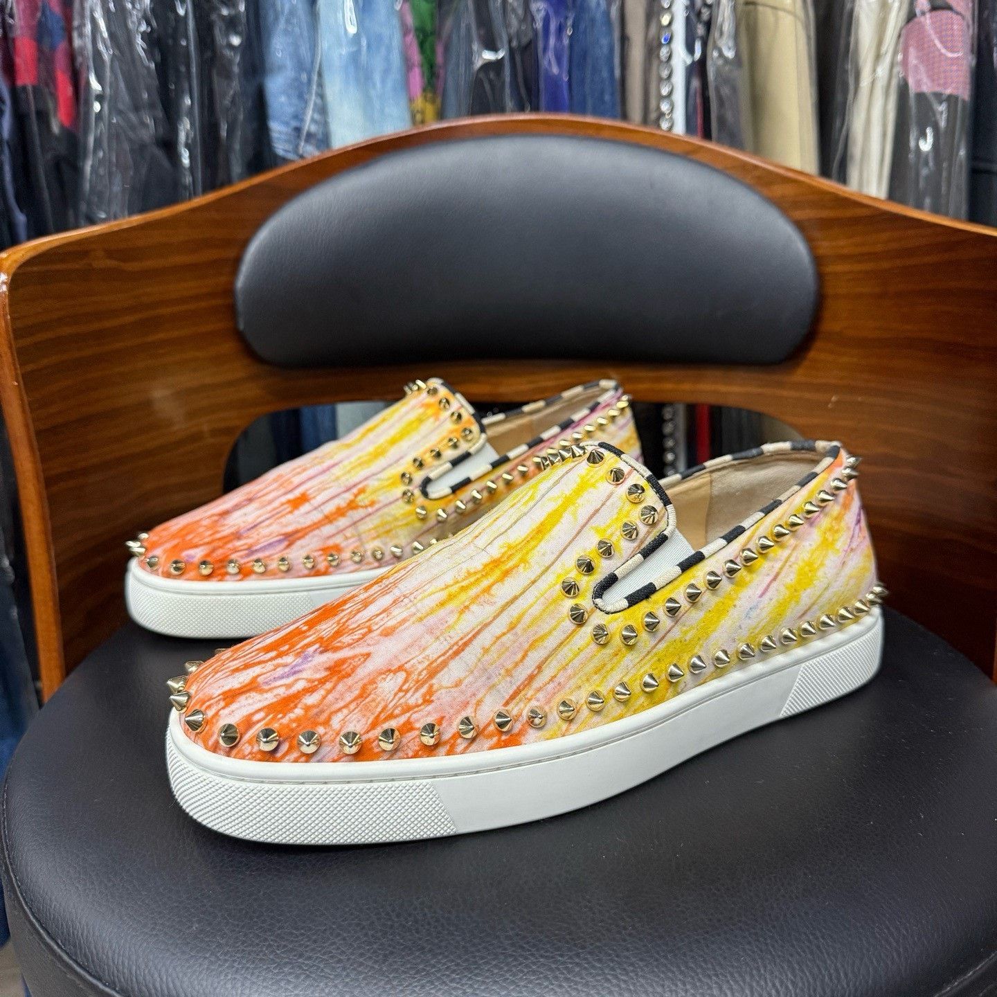 Christian Louboutin Christian Louboutin Casual Tie-Dye Multi Lowtop Sneakers Men Size US 7.5 / EU 40-41 - 1 Thumbnail