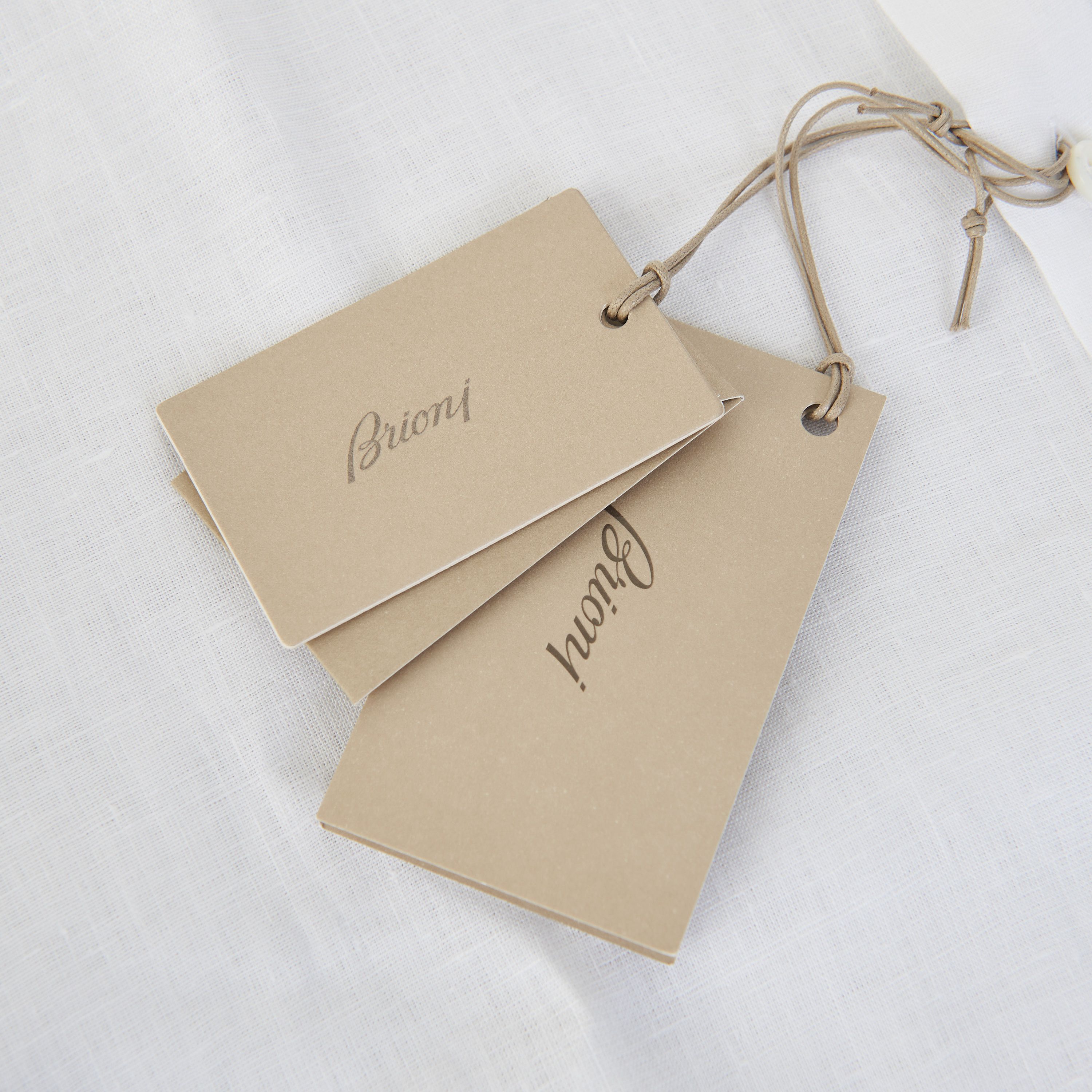 Brioni White Linen Shirt Size US XL / EU 56 / 4 - 11 Thumbnail