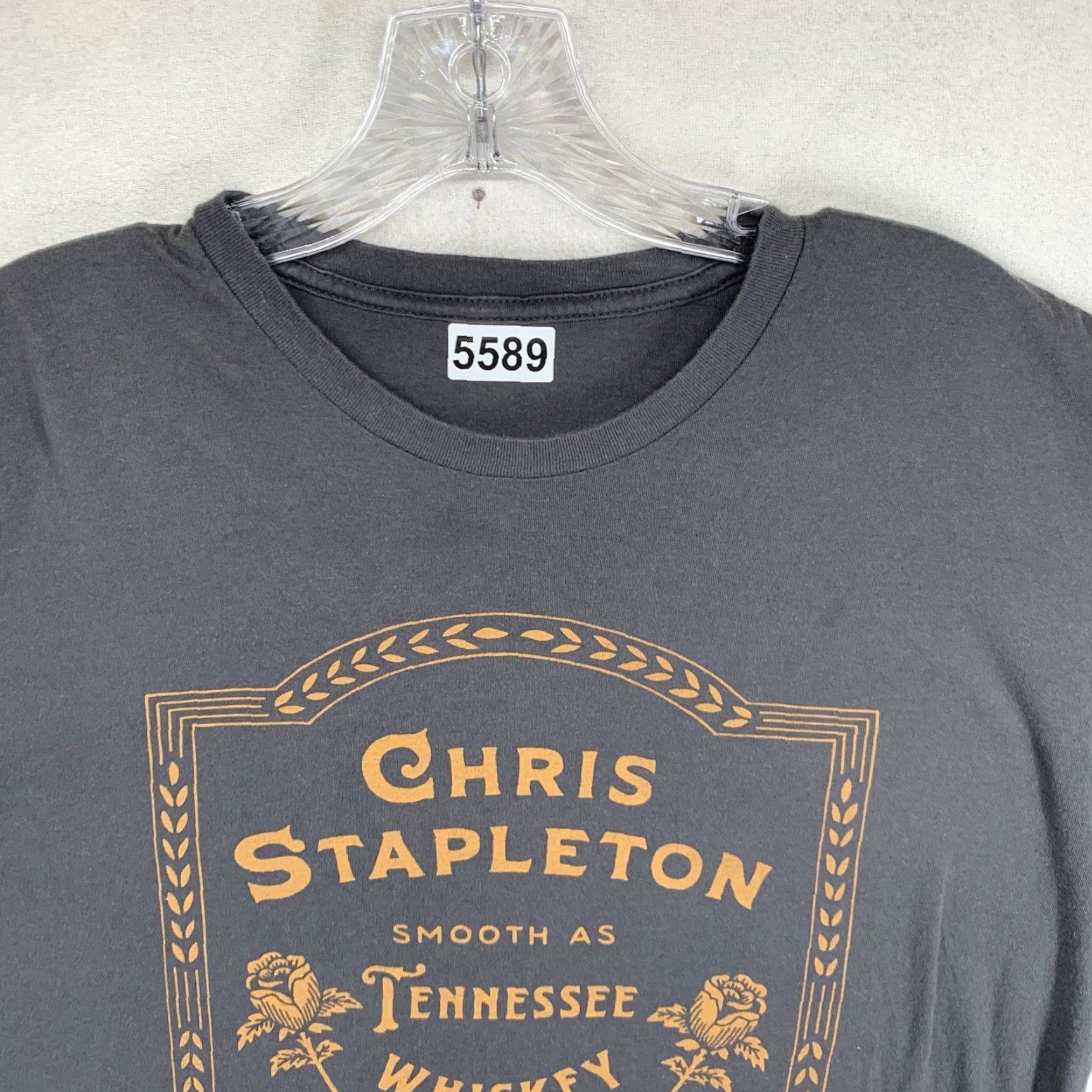 Vintage Chris Stapleton Shirt Graphic Print Medium Gray Crew Neck Short Sleeve Music T-Shirt Unisex Size US M / EU 48-50 / 2 - 4 Thumbnail
