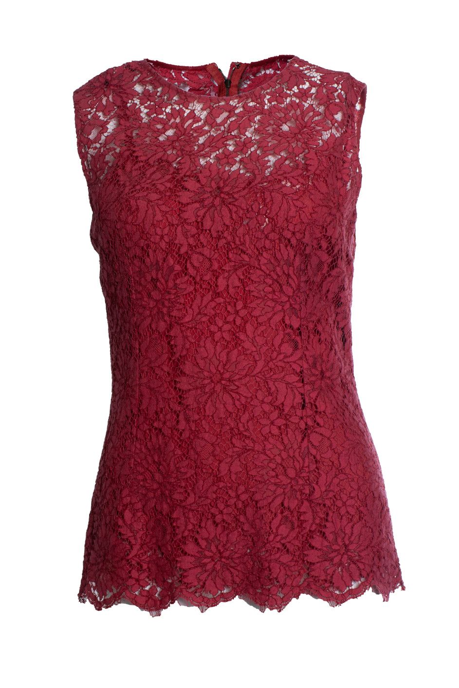 Prada red lace top