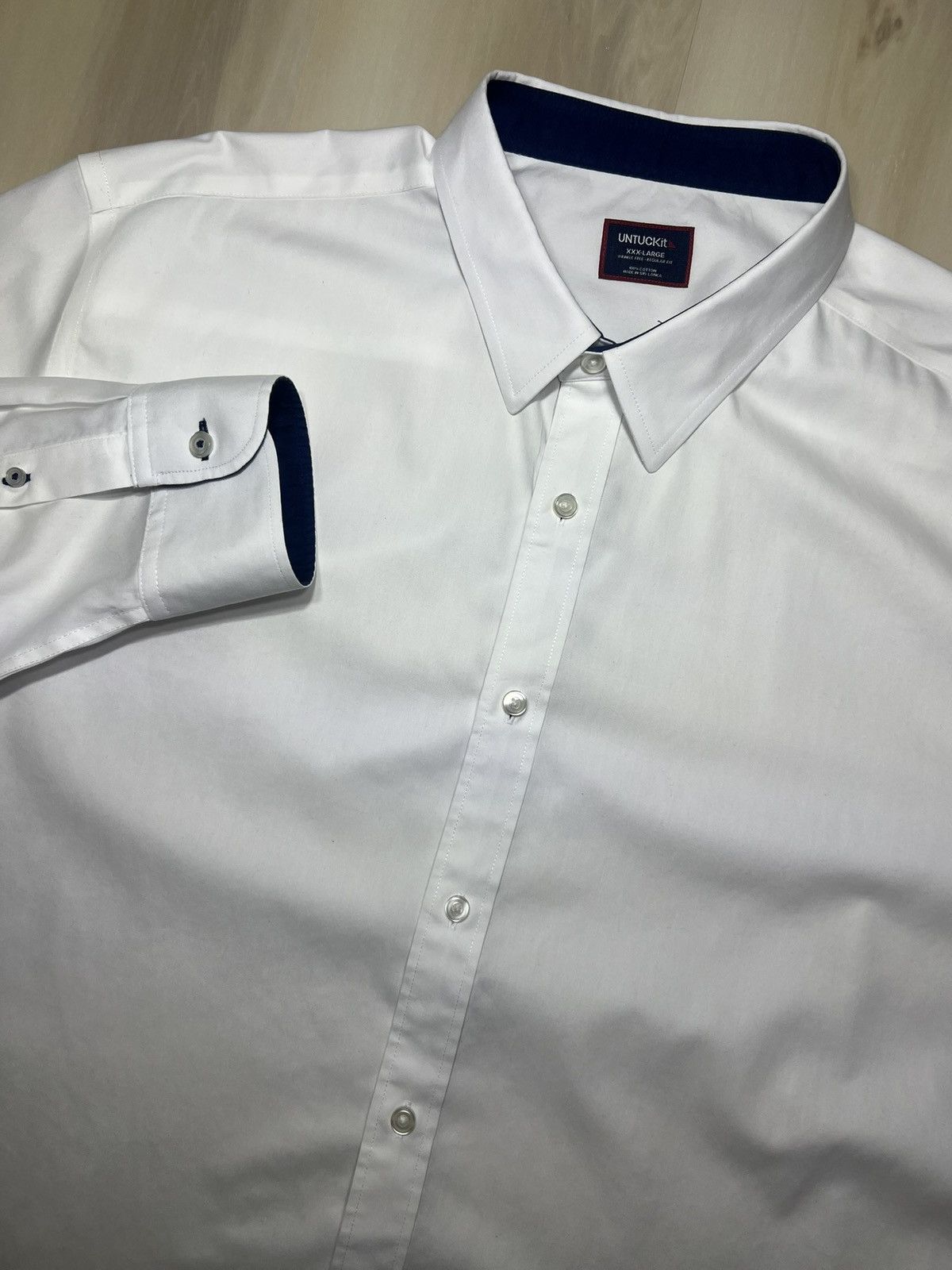 UNTUCKit UNTUCKit Shirt 3XL White Wrinkle Free Flip Cuff Las Cases Size US XXL / EU 58 / 5 - 1 Thumbnail