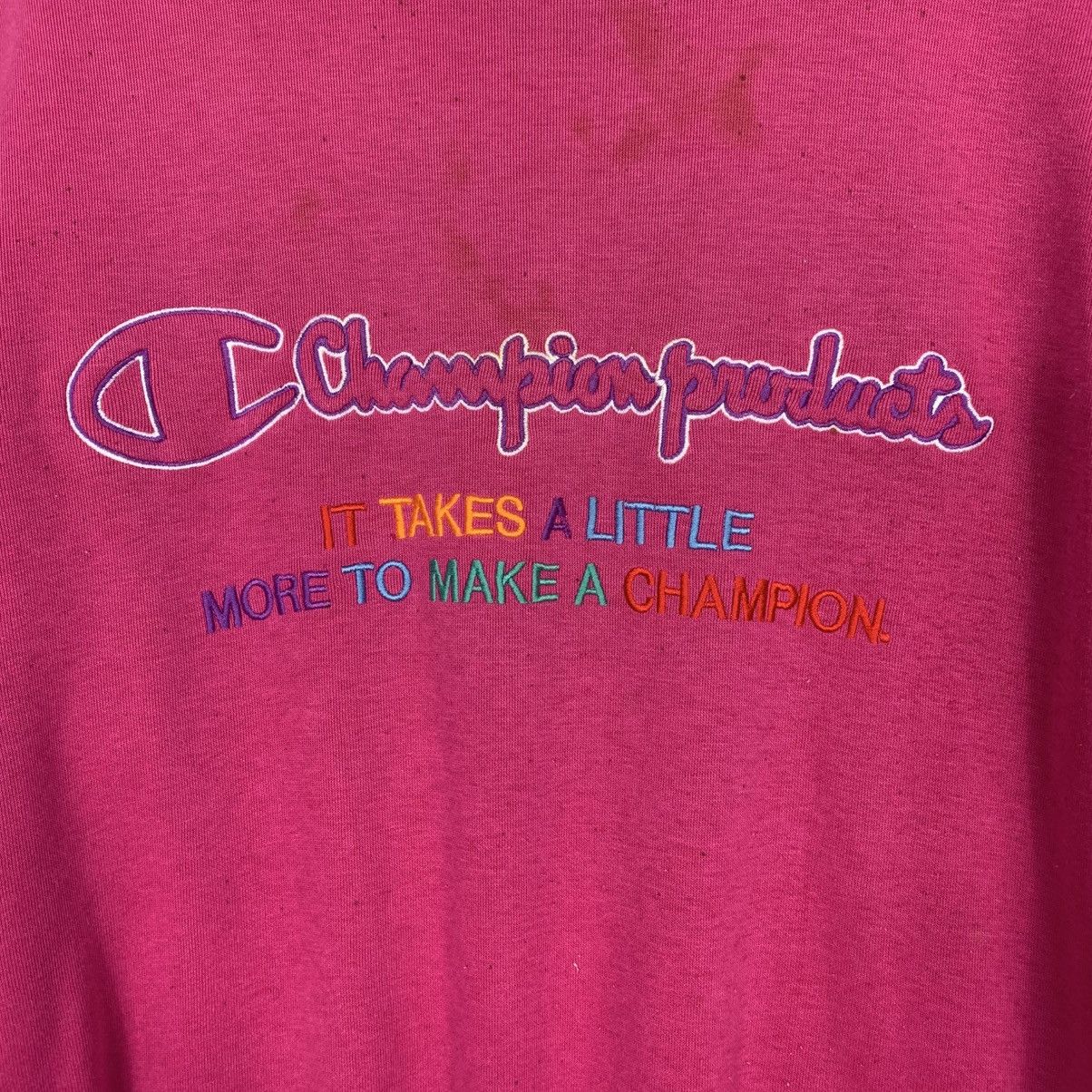 Champion Vintage Champion Products Big Logo Pink Sweatshirt Size US M / EU 48-50 / 2 - 10 Thumbnail