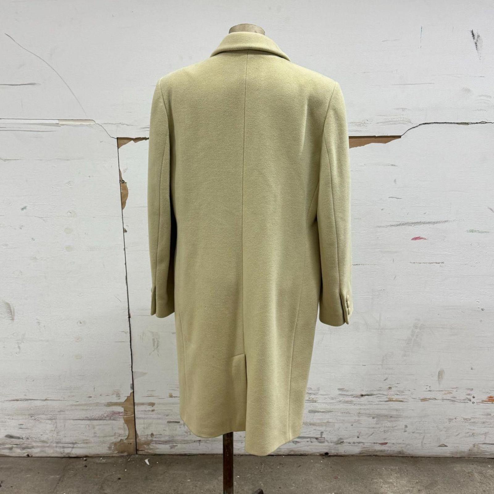 Other 90s Vintage Makola Pale Sage Wool Longline Coat Size L / US 10 / IT 46 - 6 Thumbnail