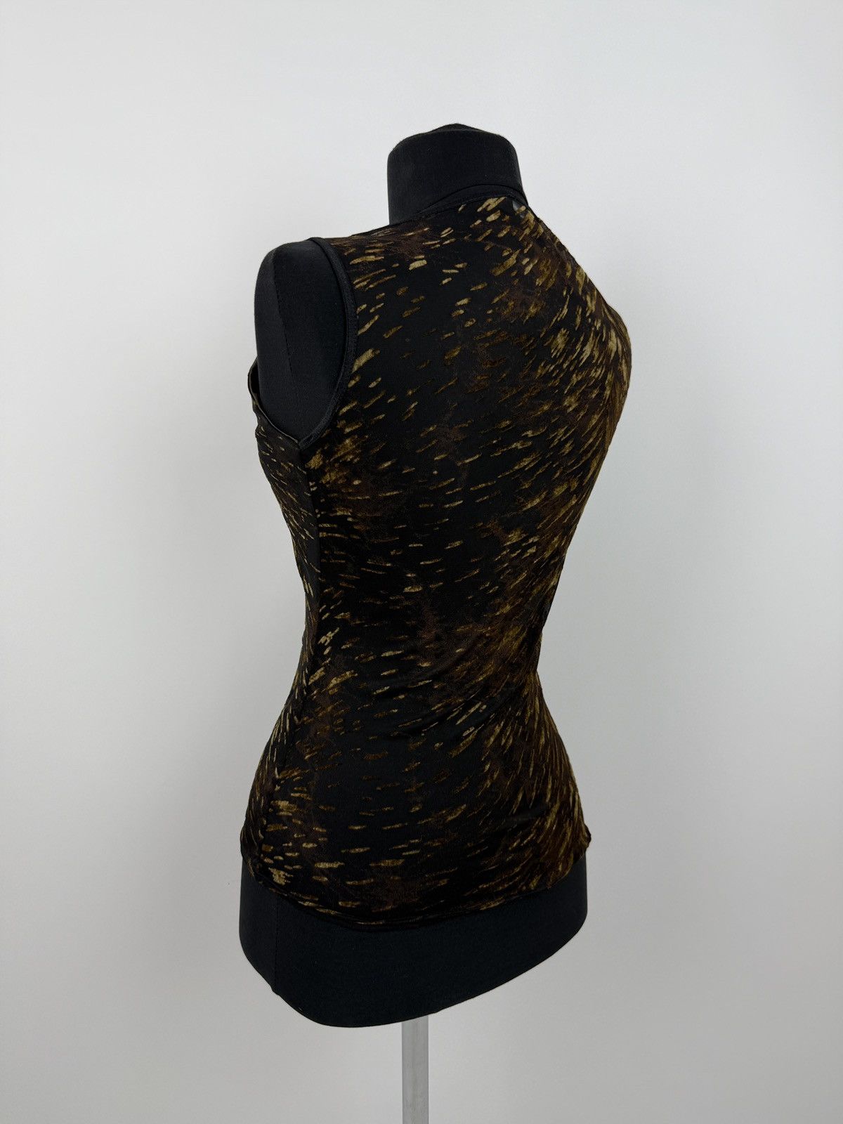 Morgan De Toi Y2K Vintage Morgan De Toi Sheer Velvet Printed Tank Top Size M / US 6-8 / IT 42-44 - 2 Thumbnail