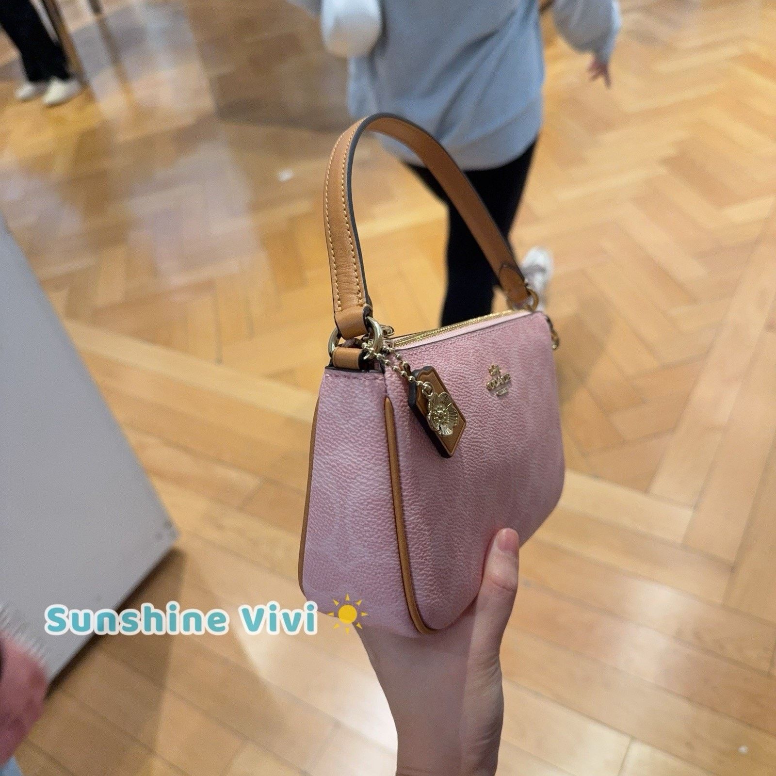 Coach NWT Coach Nolita 19 Canvas Charm Gold/Powder Pink CDW31 Size ONE SIZE - 7 Thumbnail