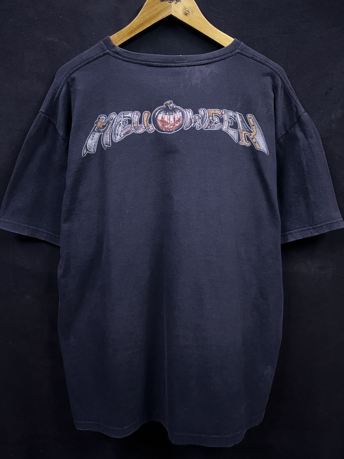 Band Tees VINTAGE HELLOWEEN 7 SINNERS PUMPKIN BAND TSHIRT Size US XL / EU 56 / 4 - 4 Thumbnail