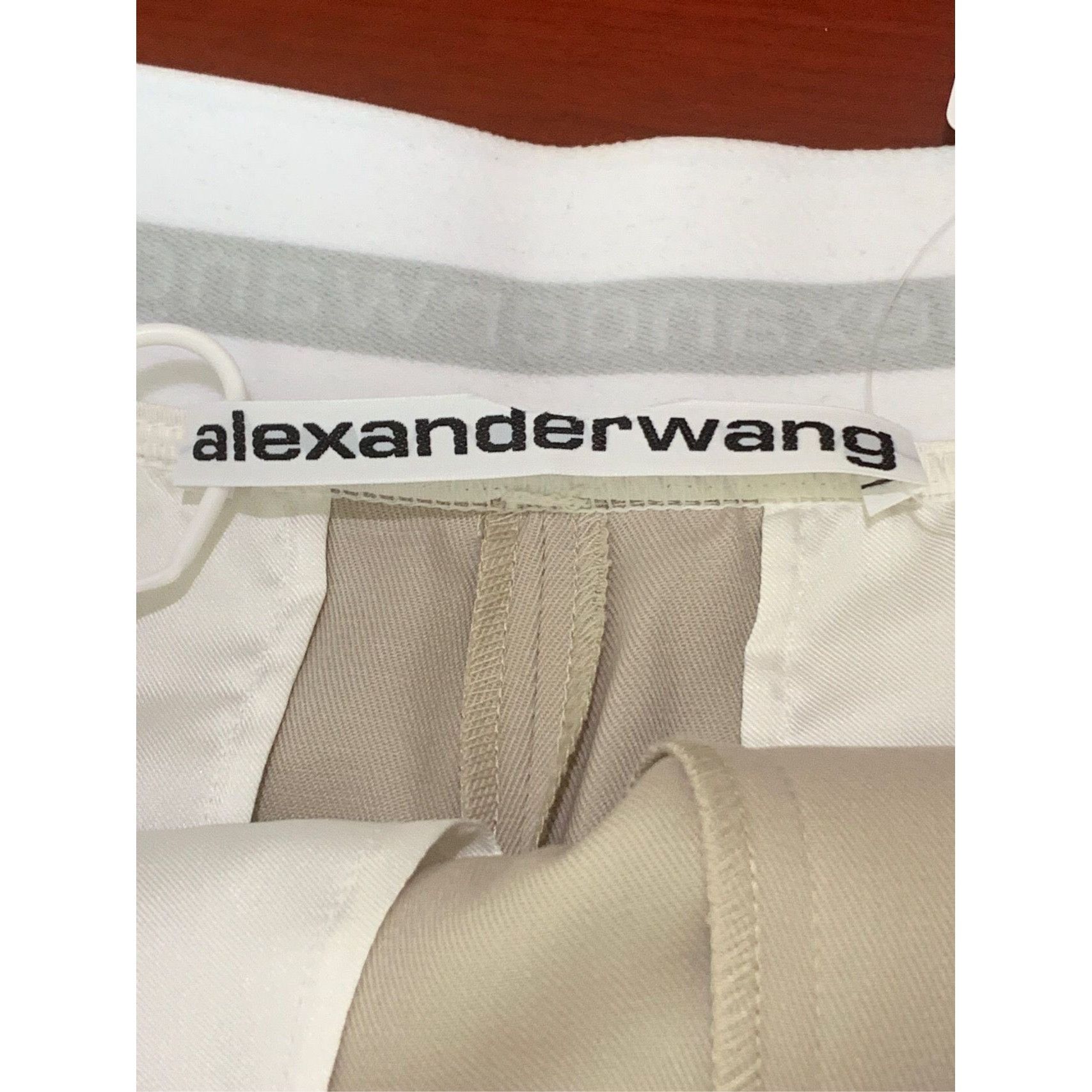 Alexander Wang Alexander Wang Beige High-Waisted Relaxed Fit Wool Blend Sho Size 32" / US 10 / IT 46 - 5 Thumbnail