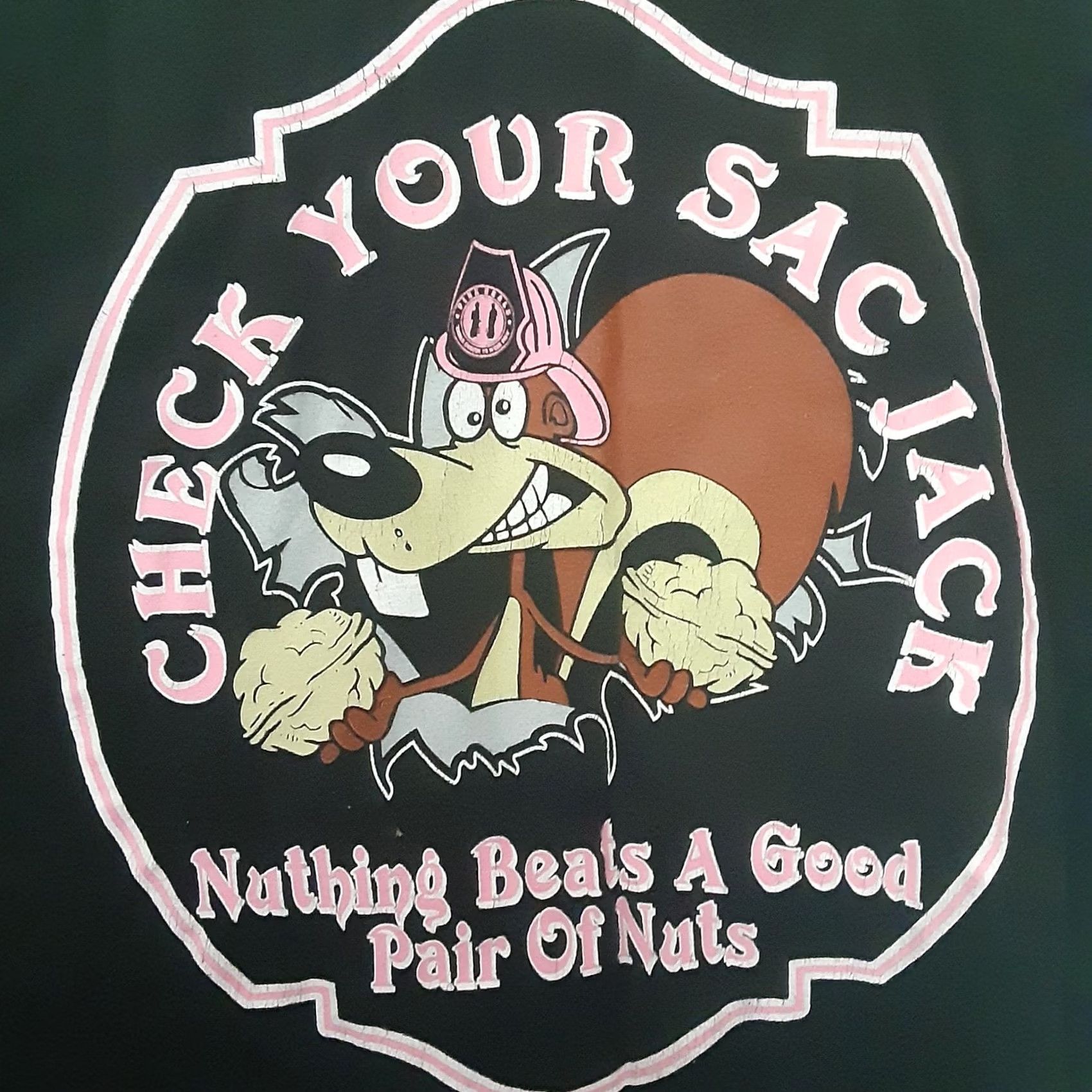 Gildan Cancer Awareness T Shirt Mens 3XL Black Short Sleeve Check Your Sack Jack Size US XXL / EU 58 / 5 - 2 Thumbnail