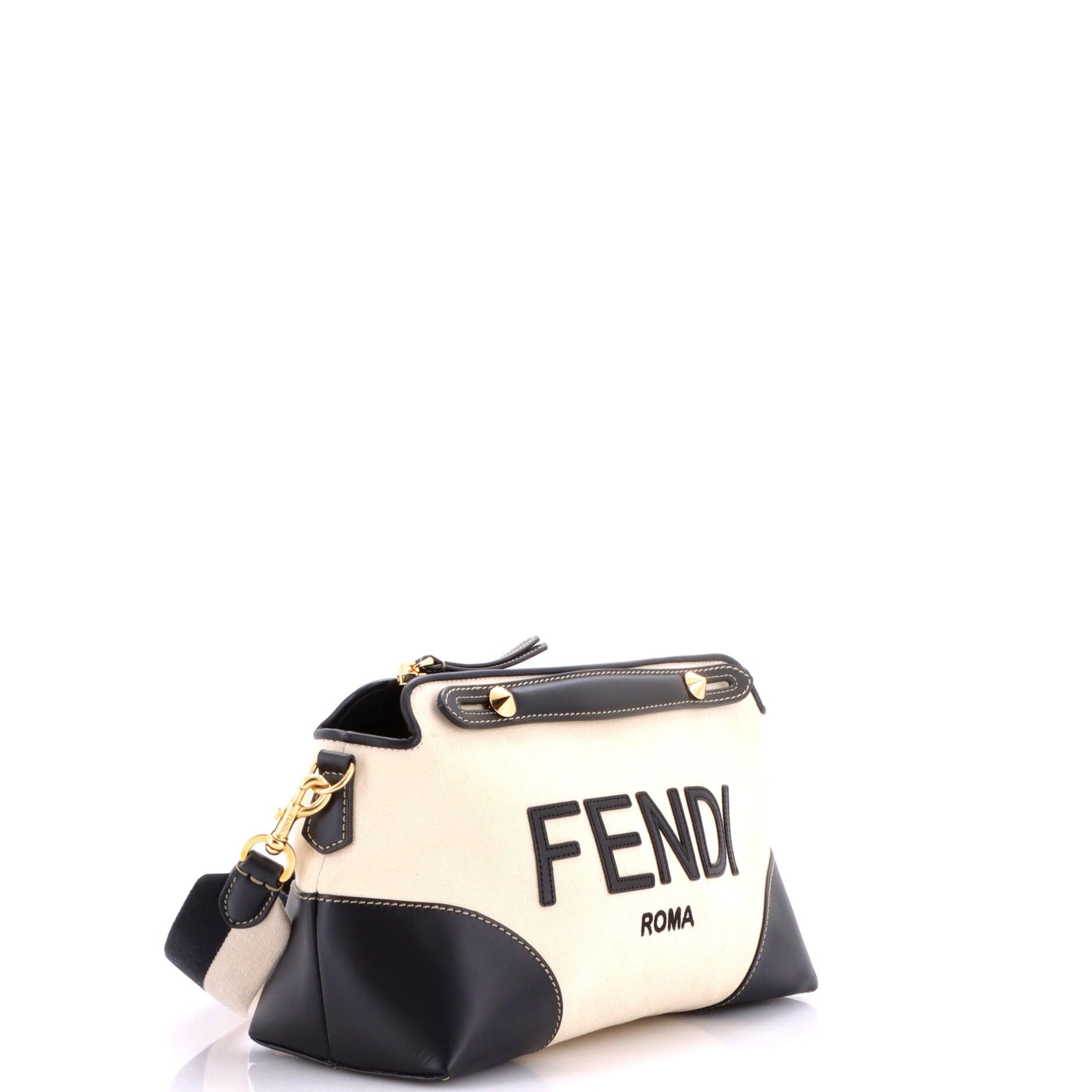 Fendi Logo By The Way Satchel Canvas and Leather Medium Size ONE SIZE - 1 Thumbnail