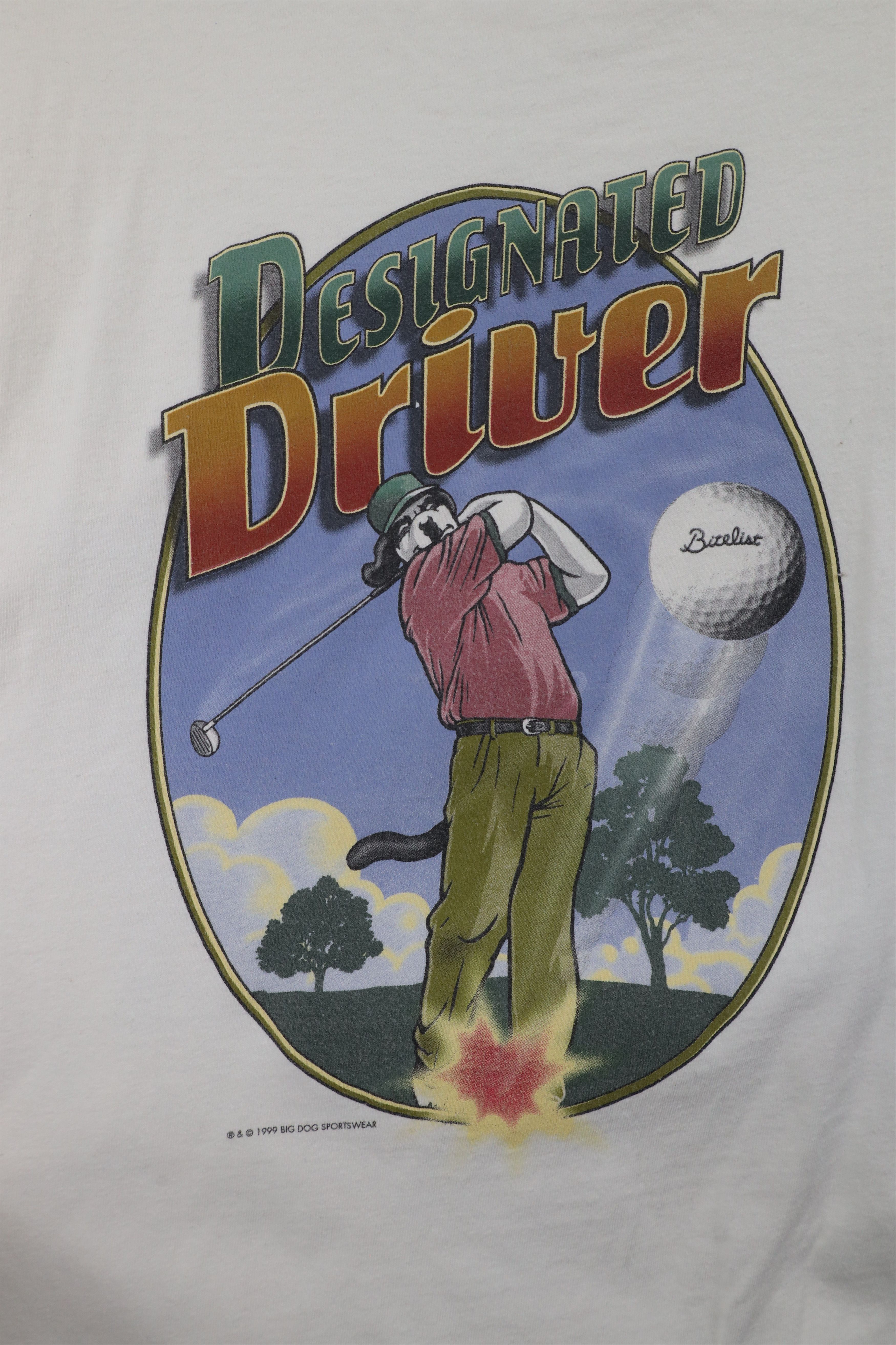Big Dogs × Vintage Vintage 90s Big Dogs Spell Golf Designated Driver T-Shirt Size US XXL / EU 58 / 5 - 10 Thumbnail