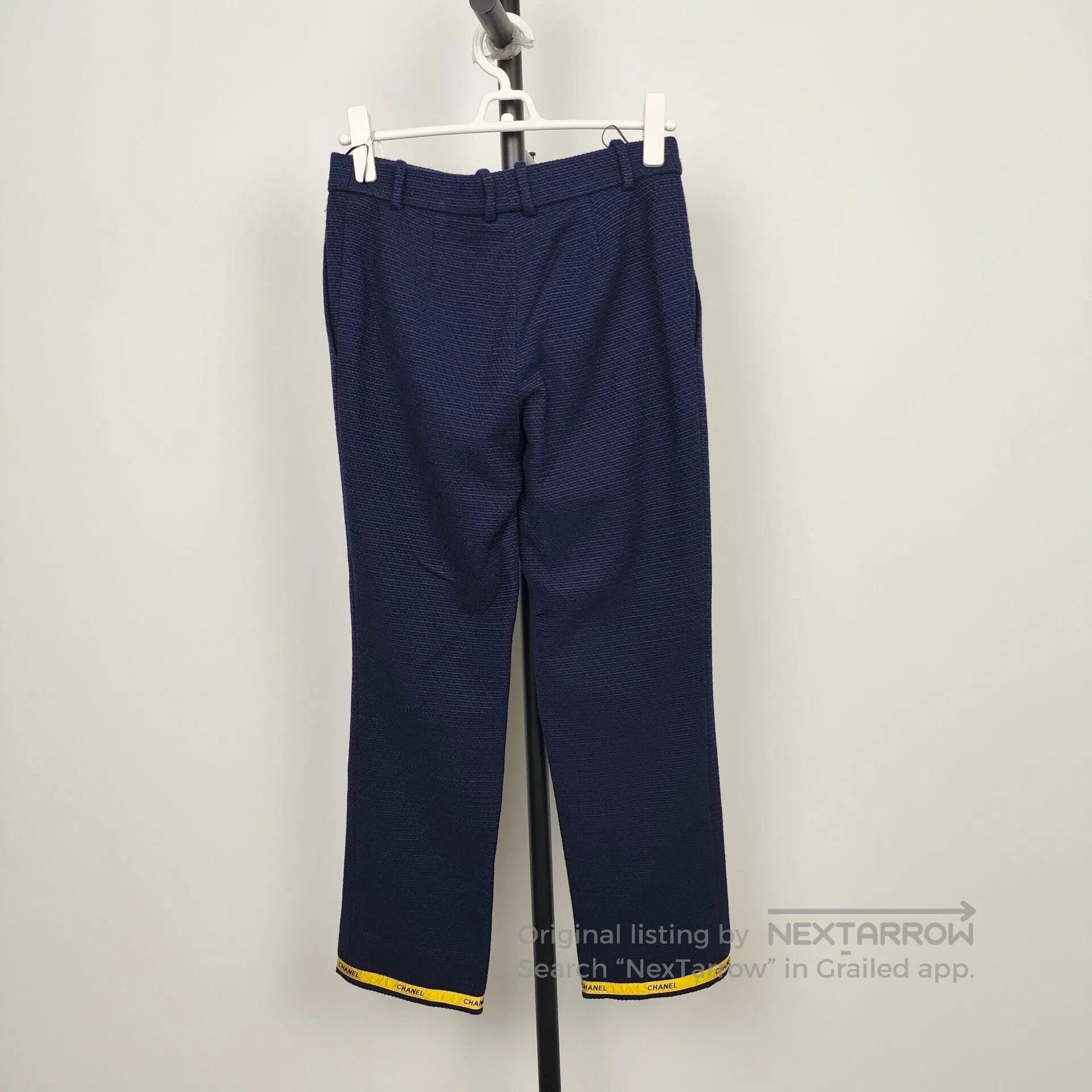 Chanel Chanel Spring Summer 2021 Deep Blue Tweed Pants 34. Size 33" - 2 Thumbnail