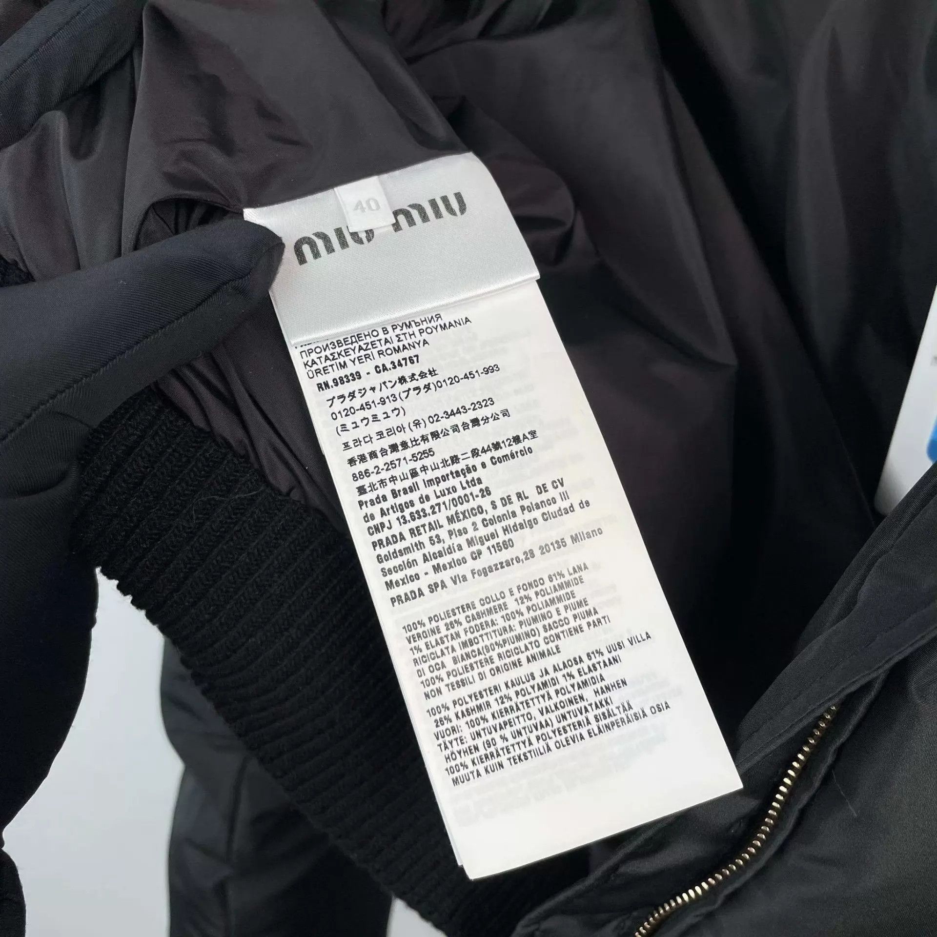 Miu Miu Miu Miu short down jacket women's black size 40 Size S / US 4 / IT 40 - 6 Thumbnail