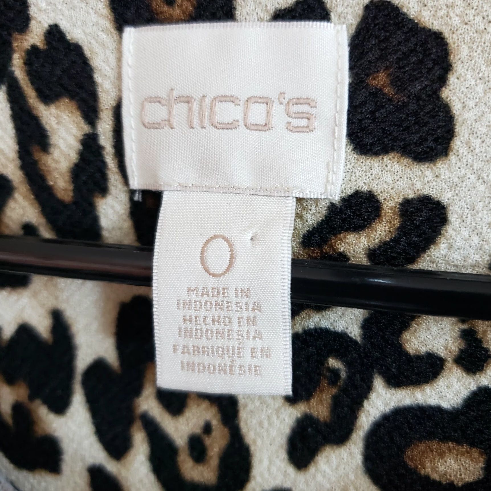 Vintage Chico's Womens Blouse S Brown Animal Print 3/4 Bell Sleeve Size S / US 4 / IT 40 - 5 Thumbnail