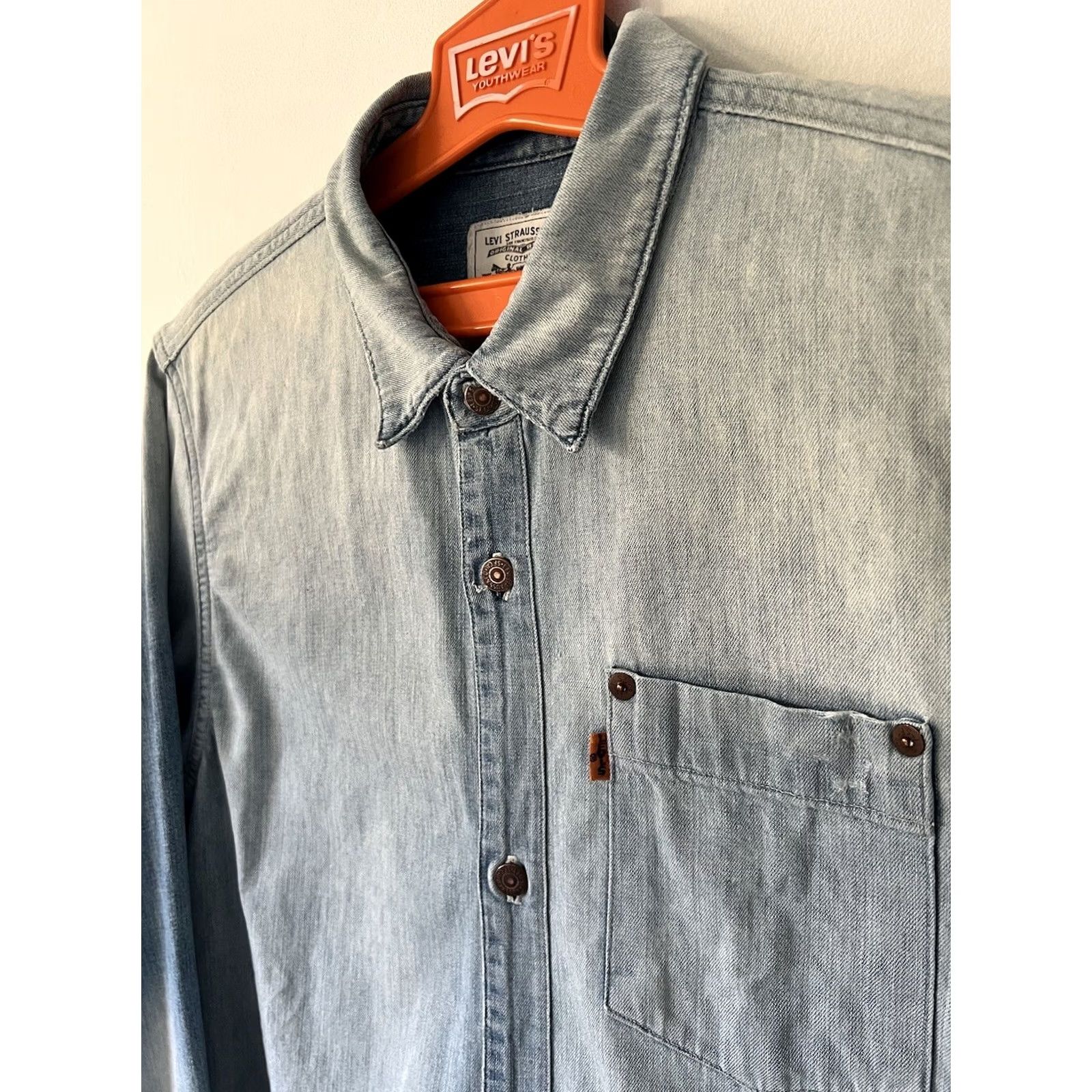 Levi's Levi's LVC Robert Geller Shirt M Orange Tab BIG E Retro Riveted Made USA 70s Size US M / EU 48-50 / 2 - 3 Thumbnail