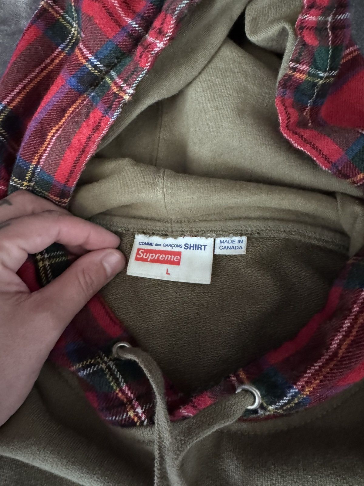 Comme des Garcons SHIRT × Supreme Supreme CDG Hooded Sweatshirt Size US L / EU 52-54 / 3 - 3 Thumbnail