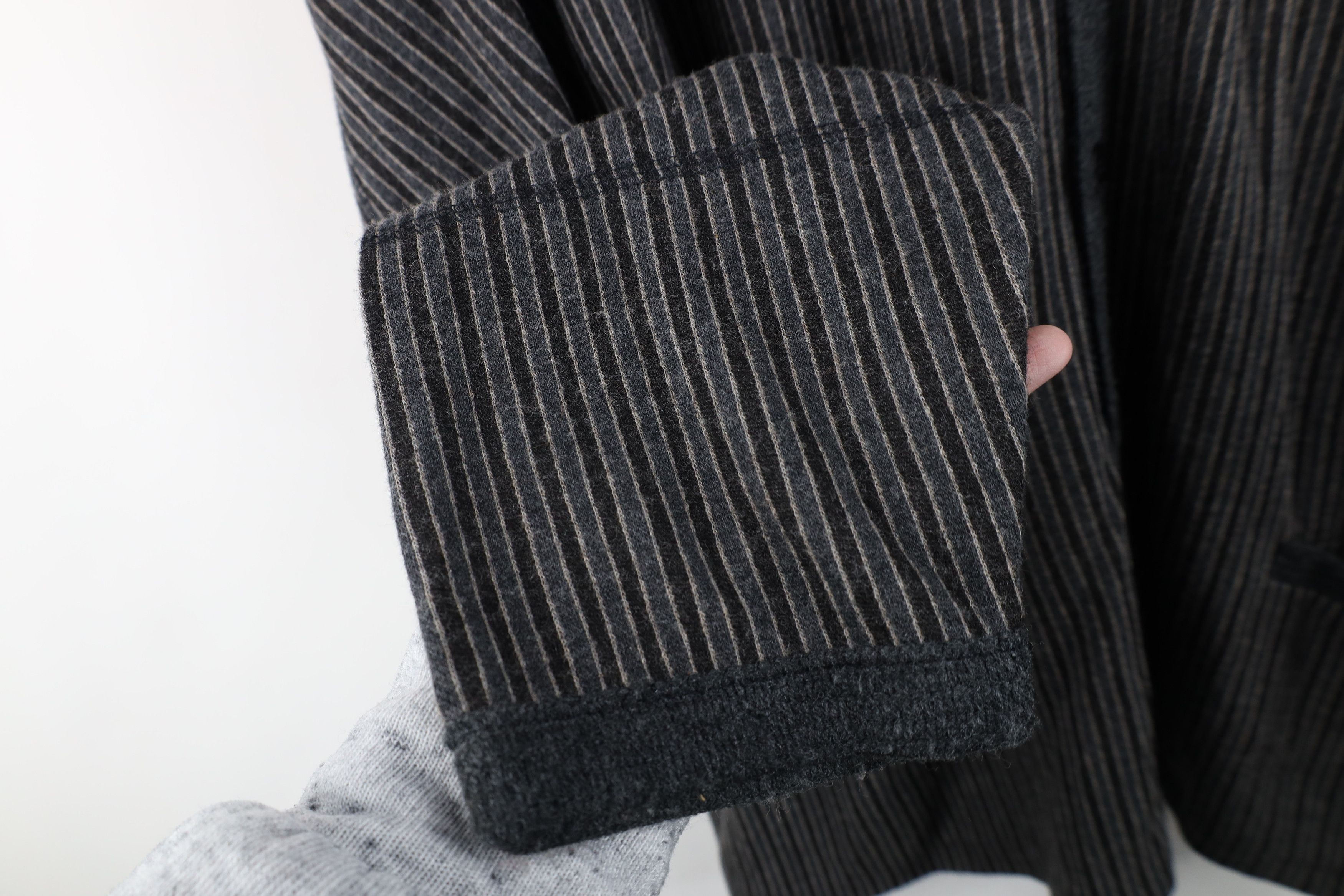Vintage Vintage 90s Streetwear Striped Cotton Knit Cardigan Sweater Size US L / EU 52-54 / 3 - 7 Thumbnail