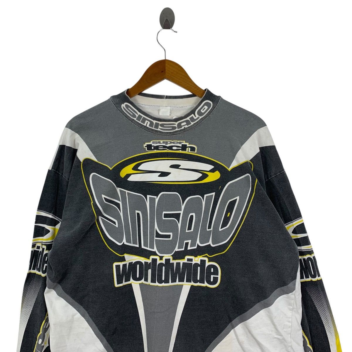 Vintage Vintage 90s SINISALO RACING WORLDWIDE 1999 Motocross Shirt Size US XXL / EU 58 / 5 - 2 Thumbnail