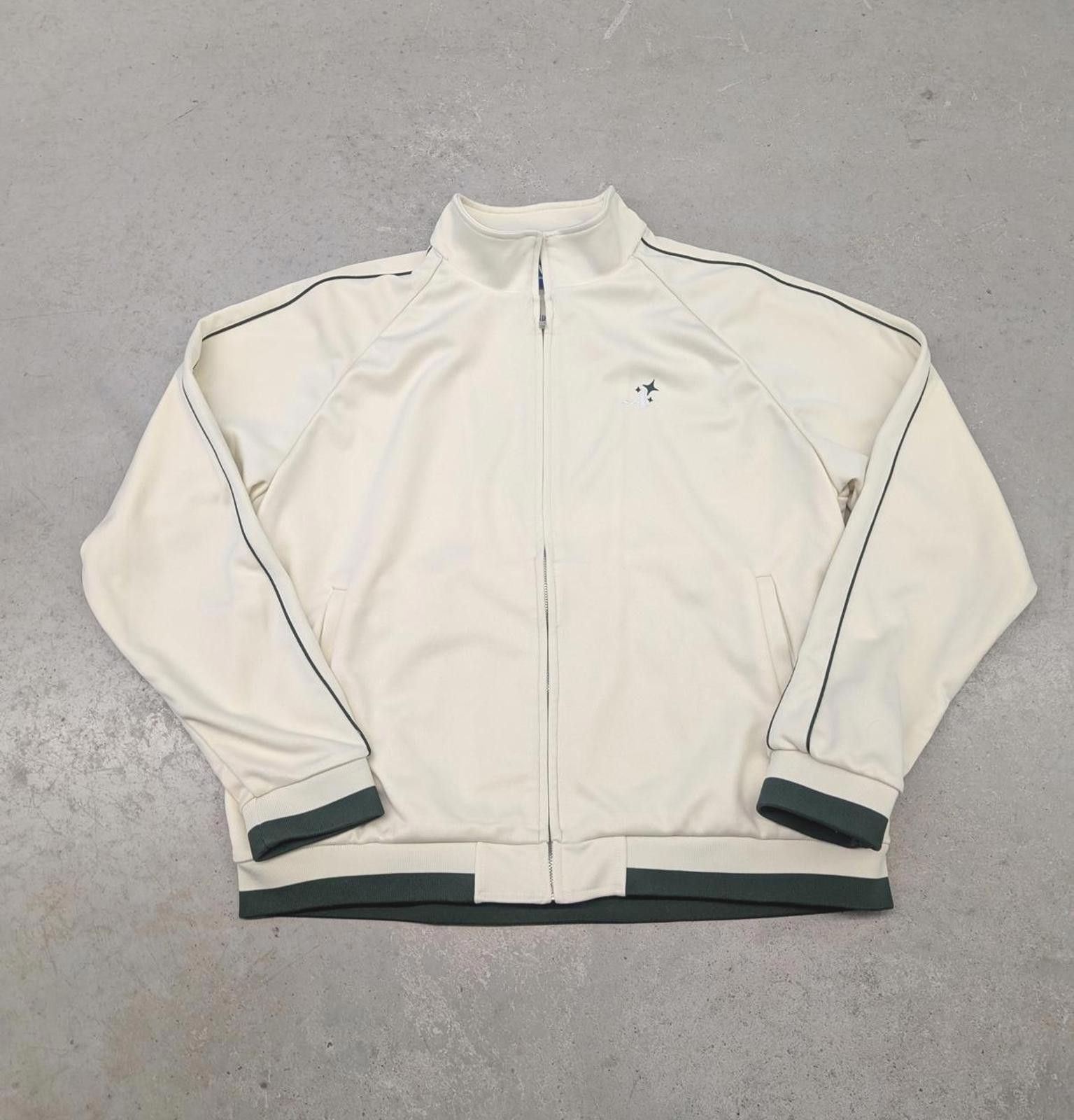 Awake NY Awake New York Cream and Green Track Jacket Size US XXL / EU 58 / 5 - 1 Thumbnail