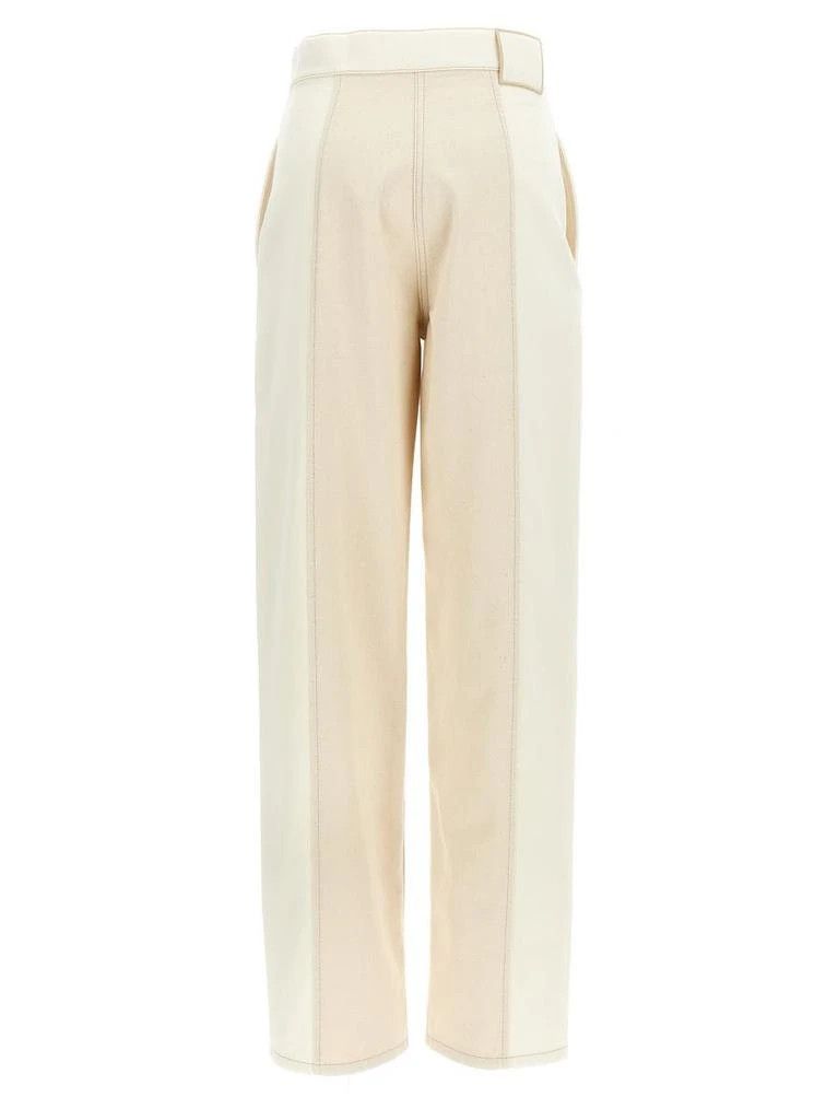 Fendi o1loc1c0426 Long Jeans in White/Beige Size 27" / US 4 / IT 40 - 2 Thumbnail