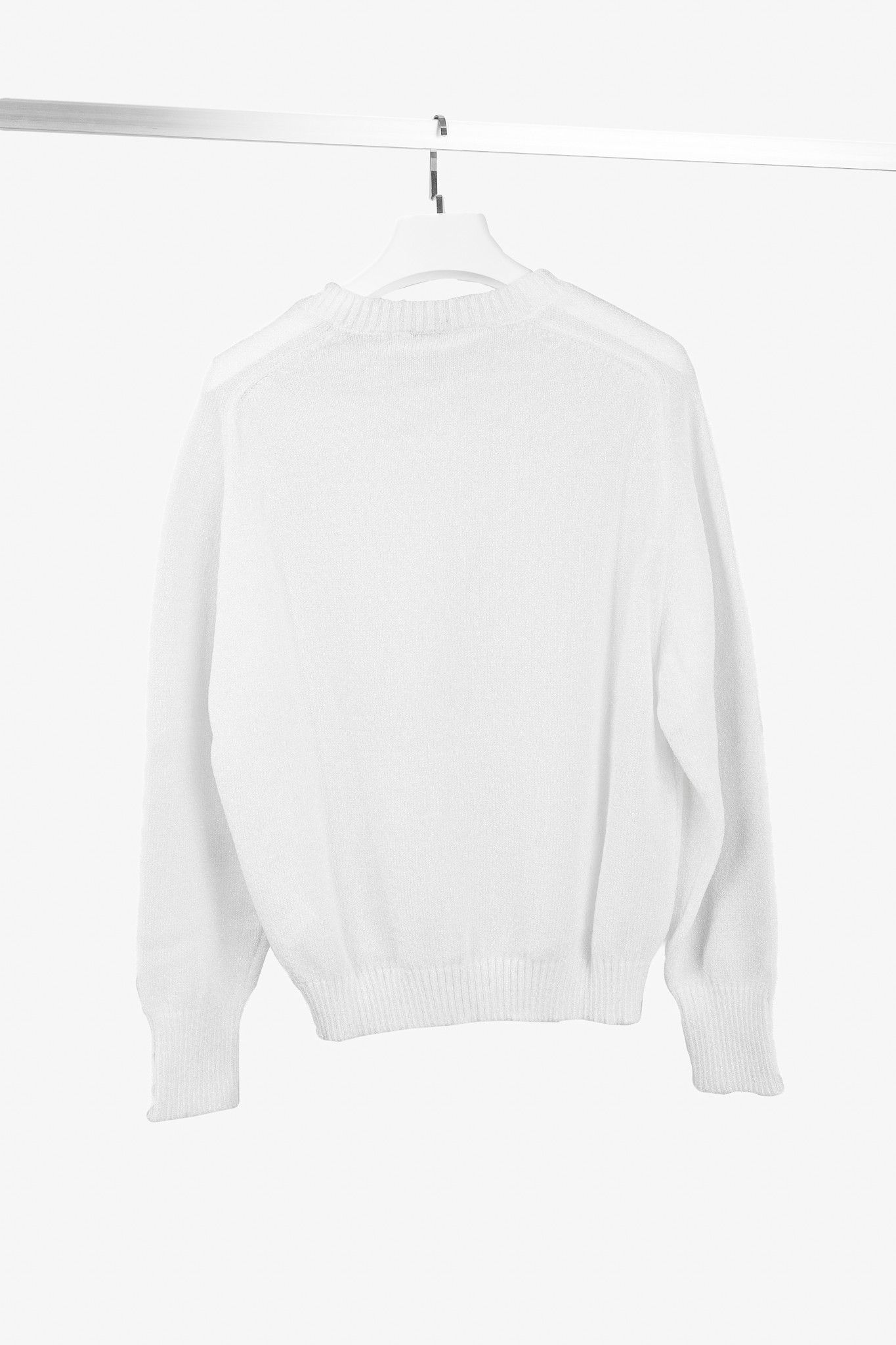 Our Legacy Our Legacy Transparent Bubble Knit V-Neck Raglan Sweater Size US L / EU 52-54 / 3 - 2 Thumbnail