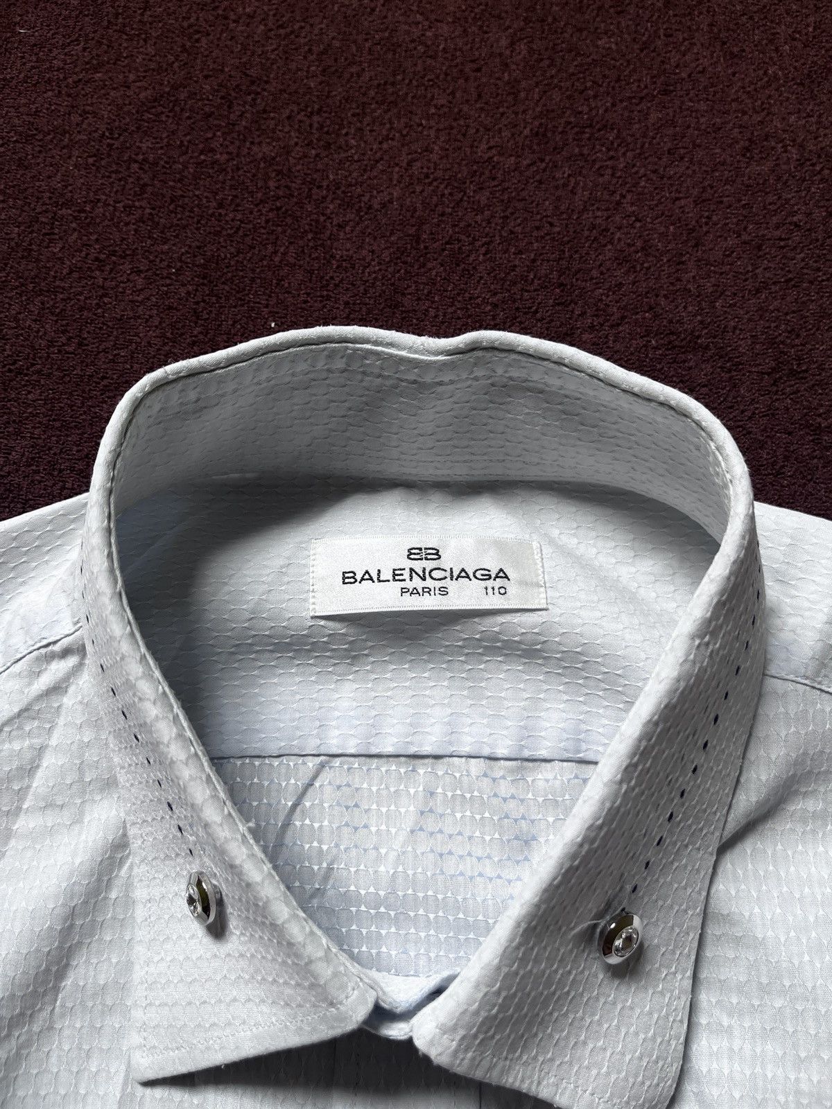 Balenciaga VINTAGE BALENCIAGA DIAMOND BUTTON SHIRT Size US L / EU 52-54 / 3 - 6 Thumbnail