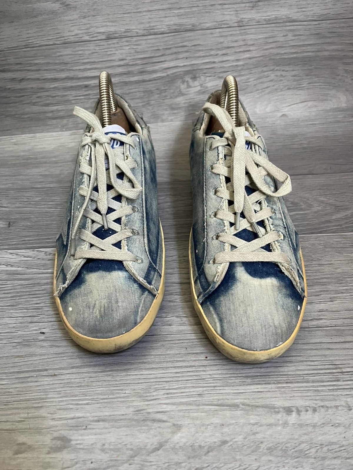 Golden Goose Golden goose superstar denim washed low top sneakers sz 37 Size US 7 / IT 37 - 1 Thumbnail