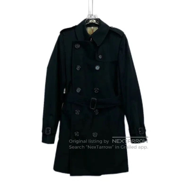 Burberry Burberry Black Cotton Mid-Length Trench Coat. Size S / US 4 / IT 40 - 1 Thumbnail