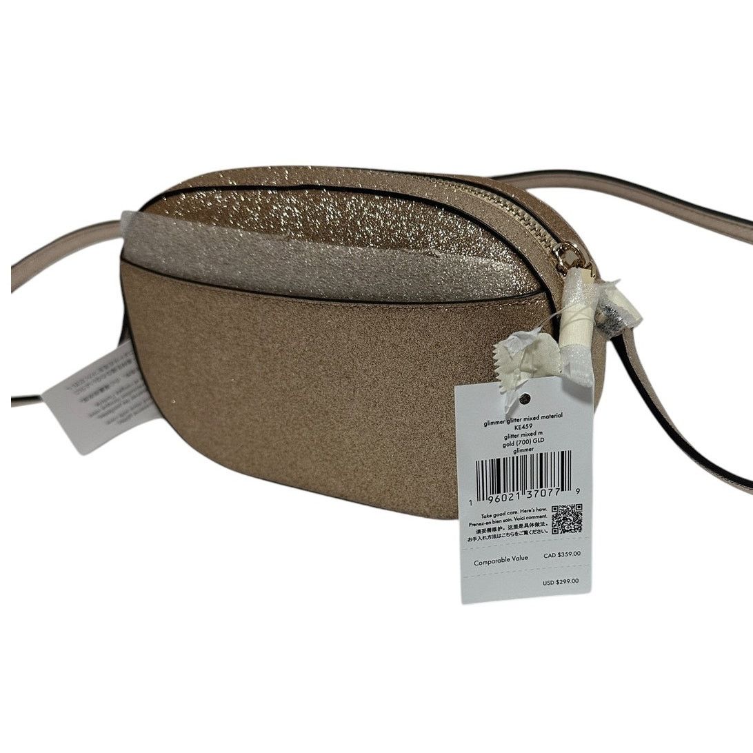 Kate Spade Kate Spade Glimmer Oval Small Camera Bag Gold Glitter Size ONE SIZE - 11 Thumbnail