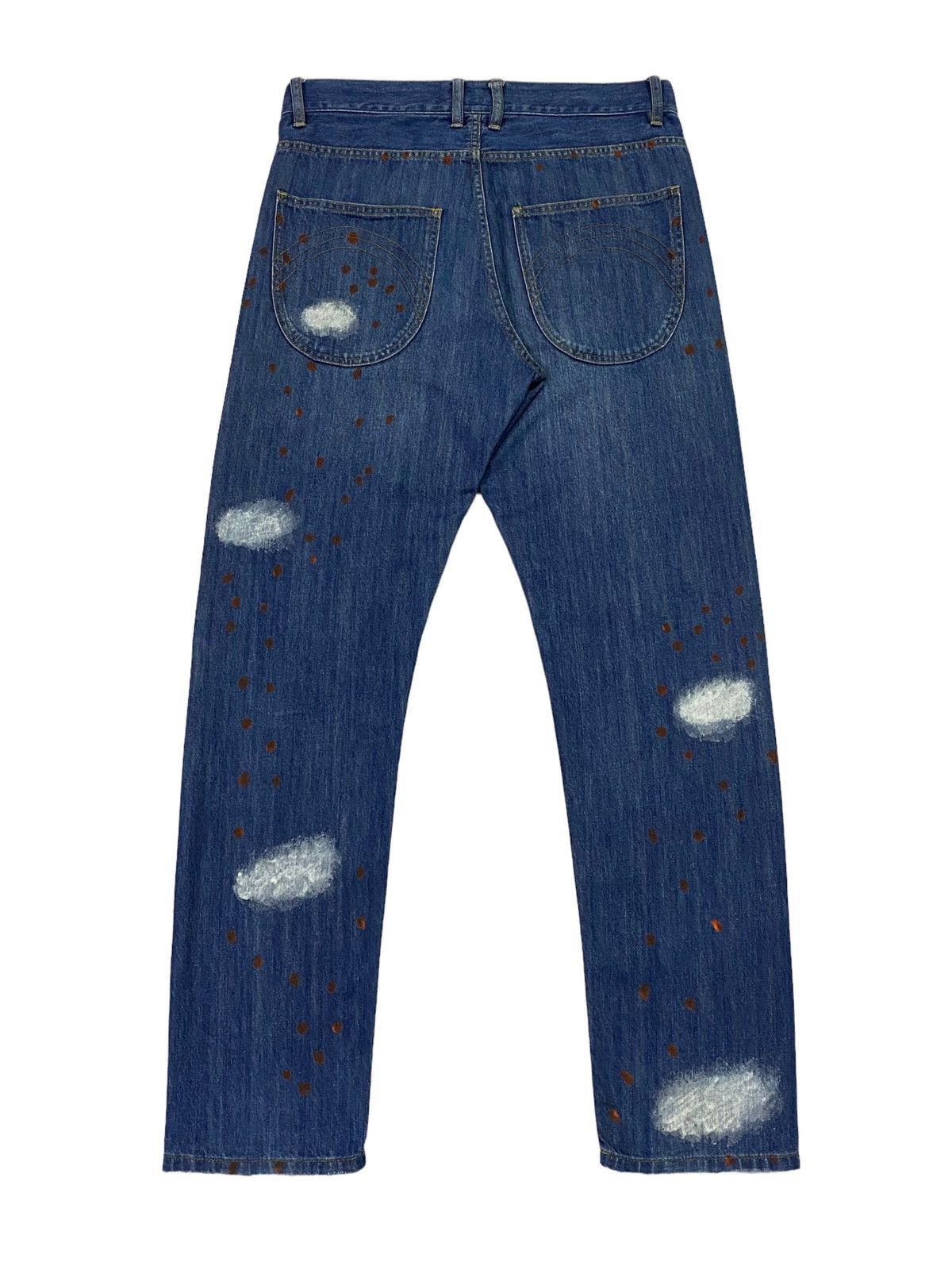 Issey Miyake Tsumori Chisato By Issey Miyake All Over Painted Art Denim Size US 31 - 3 Thumbnail