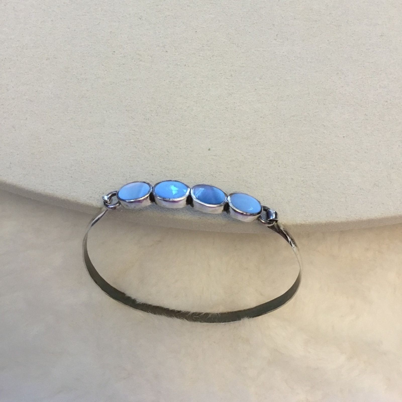 Other Silver Blue Stones Bracelet Size ONE SIZE - 1 Thumbnail