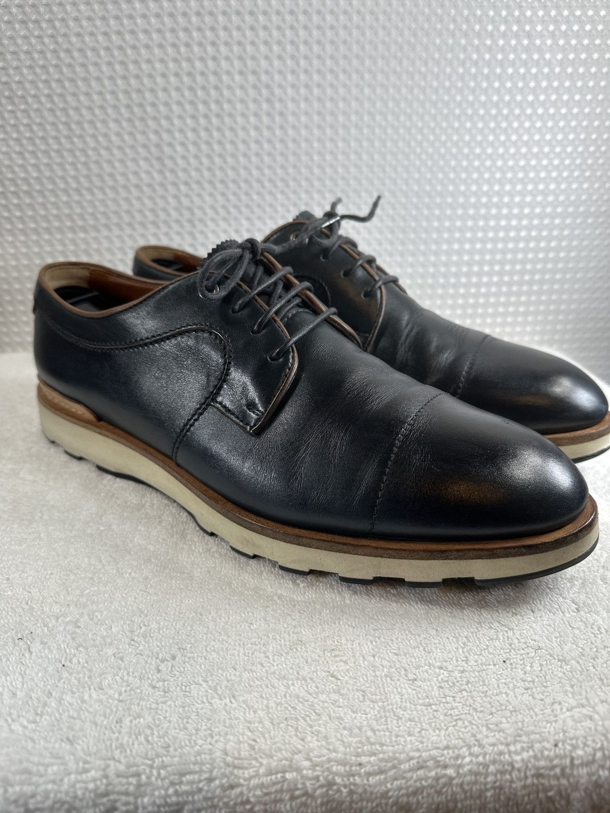 Ermenegildo Zegna Ermenegildo Zegna Look Leather Cap Toe Derby Shoes Size US 10.5 / EU 43-44 - 1 Thumbnail